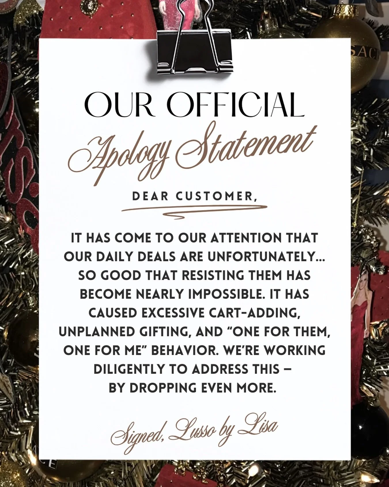 Sooo sorry about that!! ✨

😉

#apologyletter