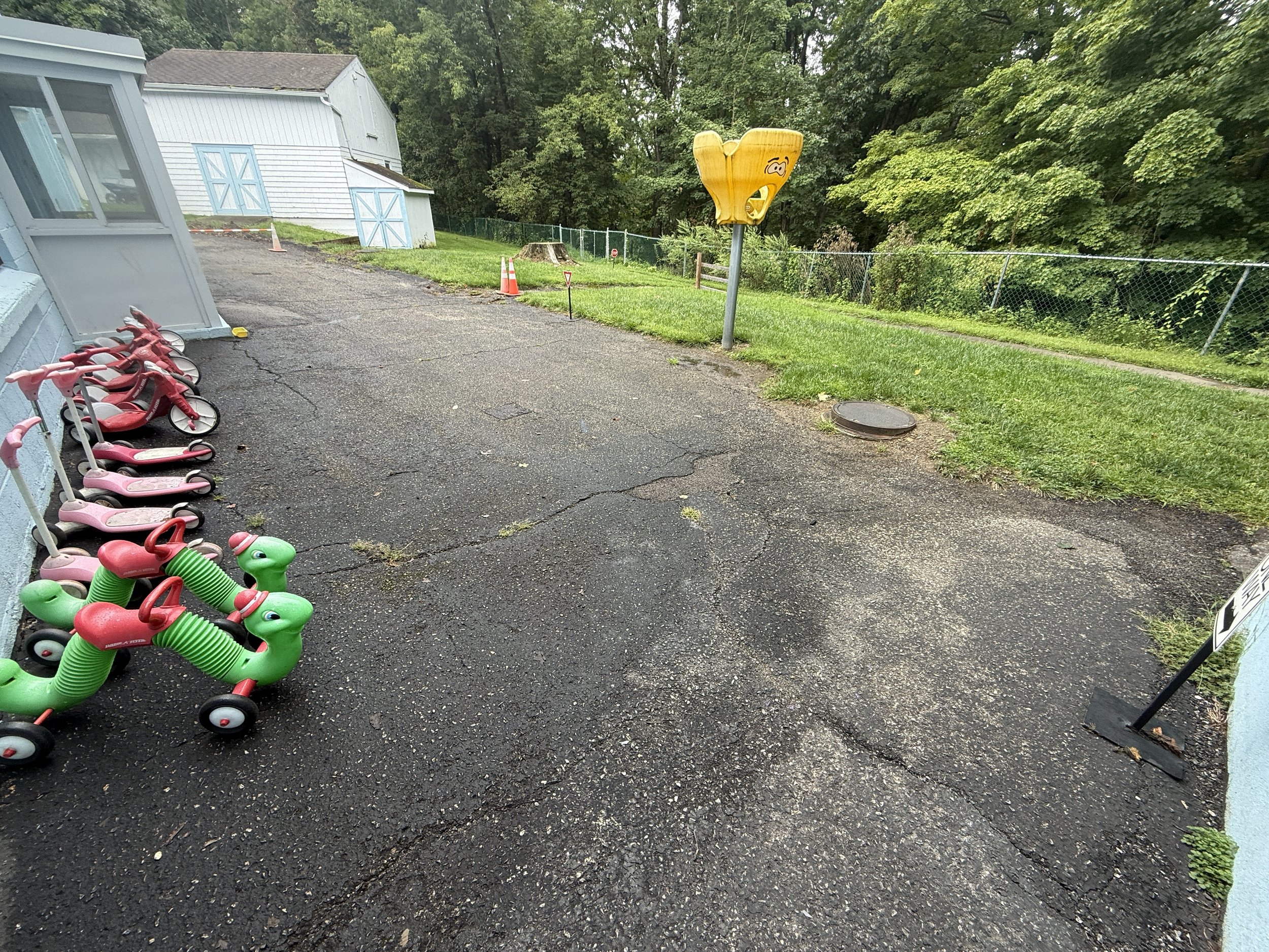 Scooter & trikes play area