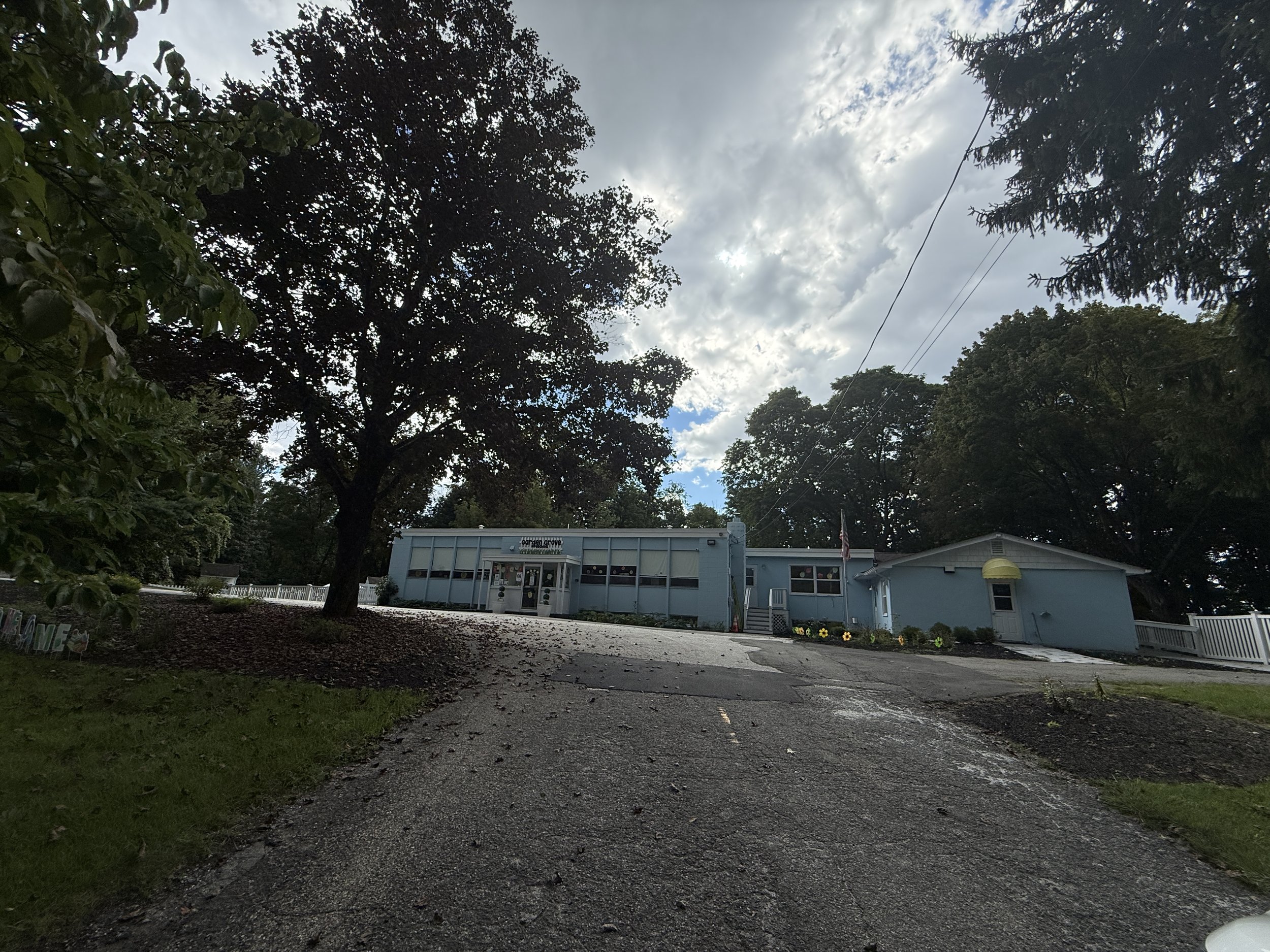 Front of school building