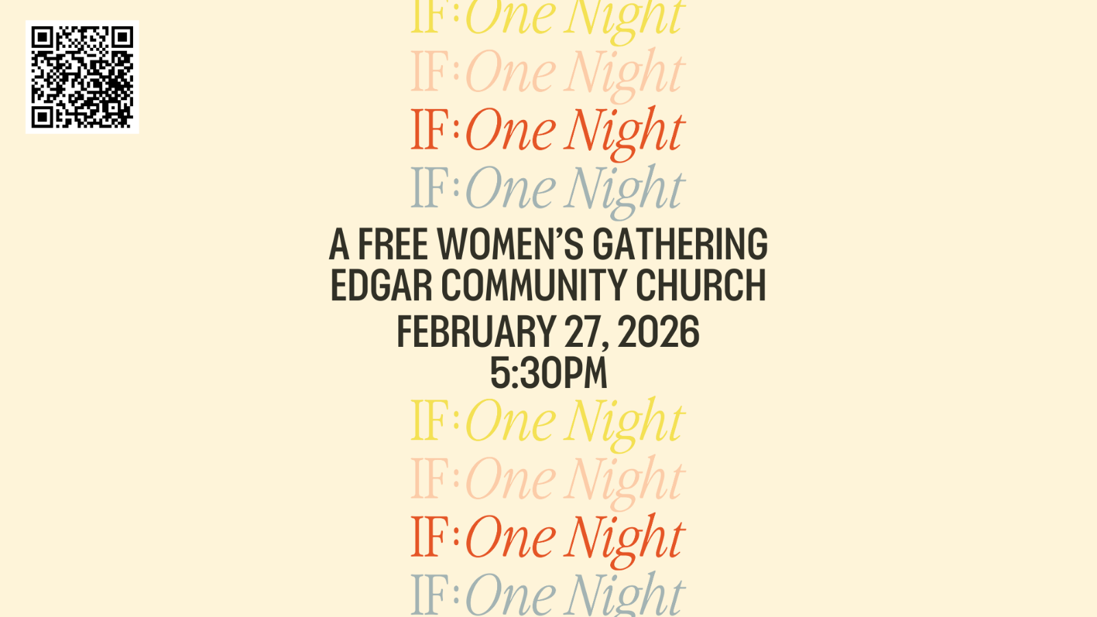 IF: One Night Women Gathering