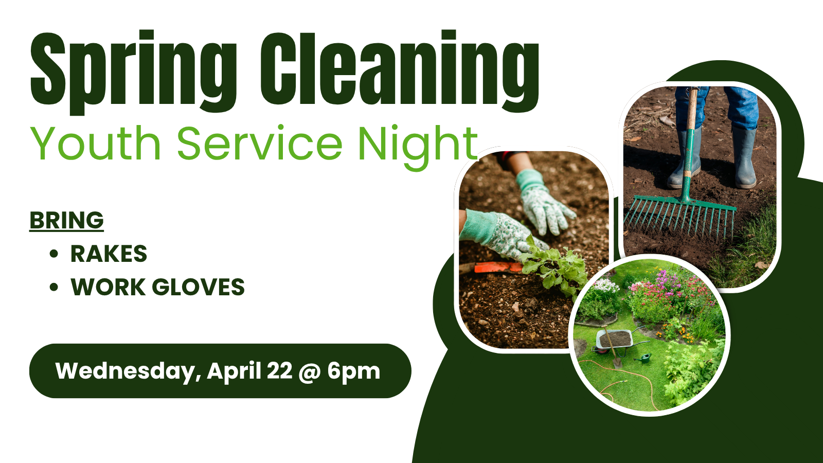 Youth Spring Cleaning Service Night