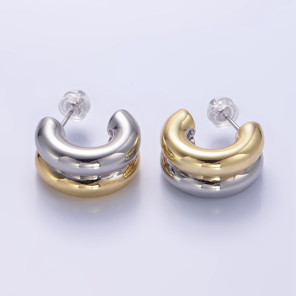 THE CHUNKY MIXED METAL HOOPS