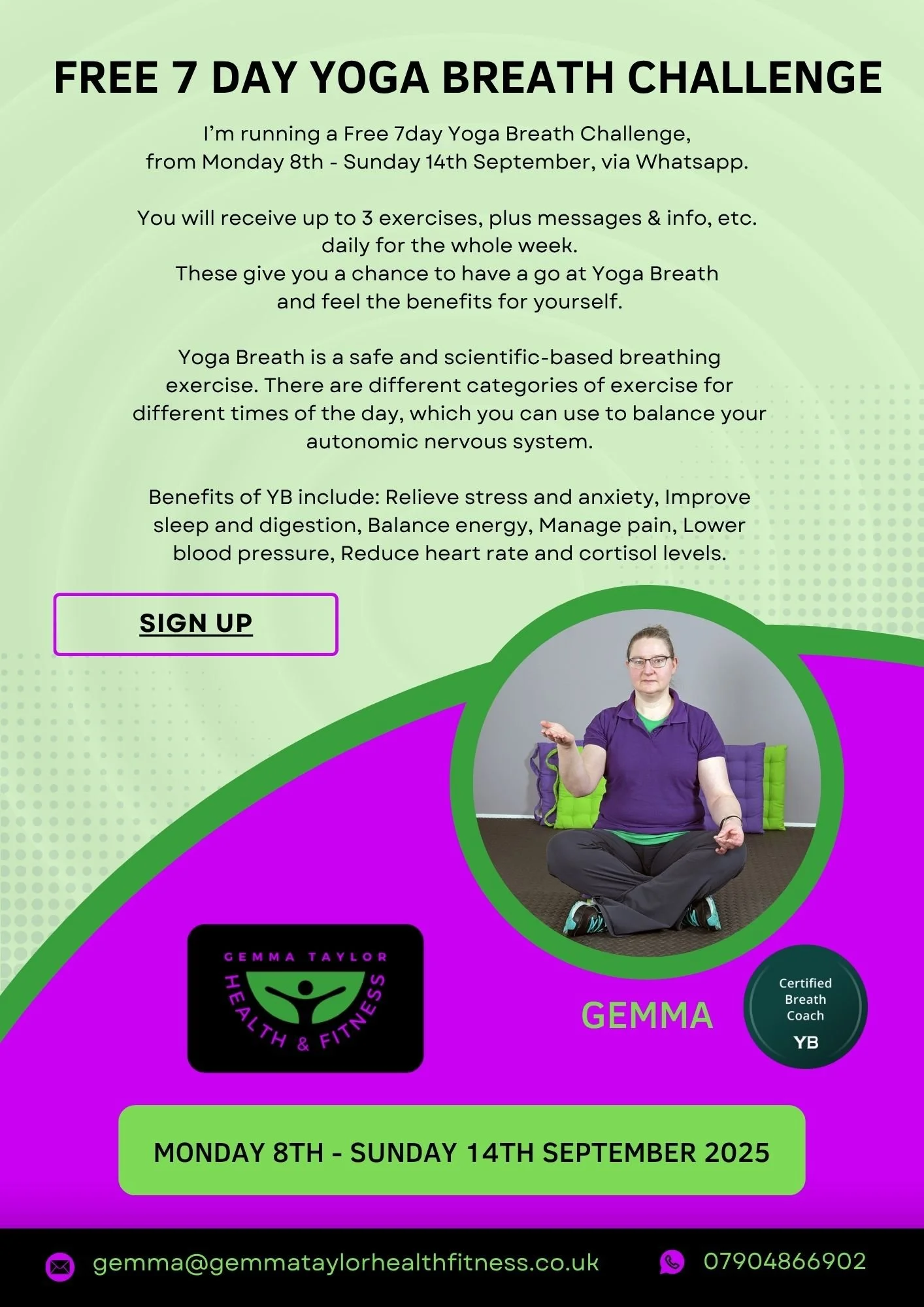 Free 7 day Yoga Breath challenge