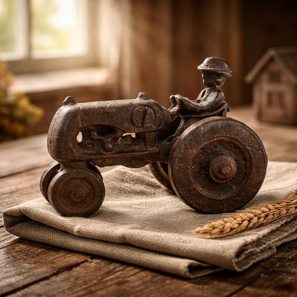 Vintage Arcade  Hubley Fordson cast-iron toy tractor,  1930s