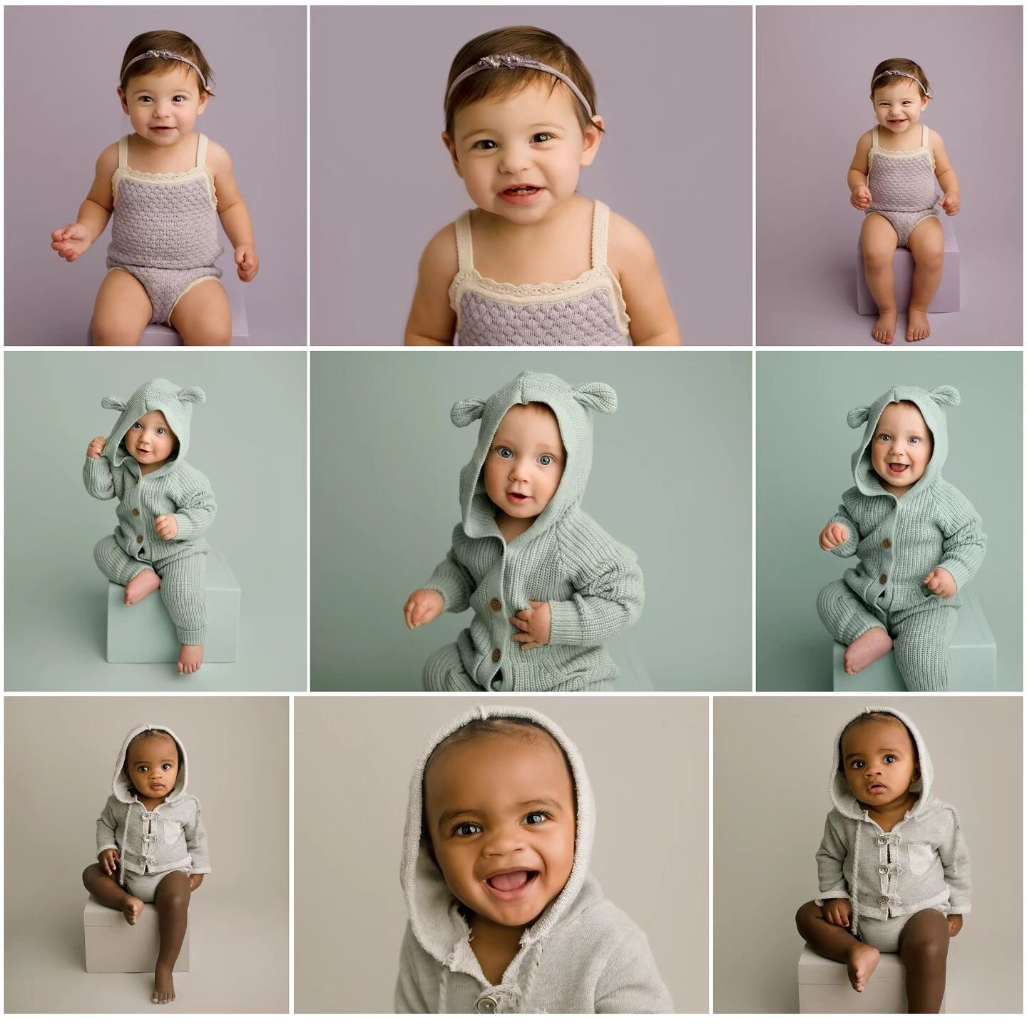 NOW BOOKING Monochrome Minis!! 
✨️Choose one color (grey, light blue, lavender or khaki) and bring your child in for a simple shoot focused on big personality 😊

#genevaillinois #babyphotography #genevailchamber #studiomaternityphotographer #genevai