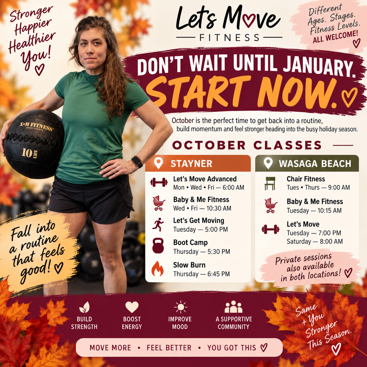 October 2026 Let’s Move / Training Schedule