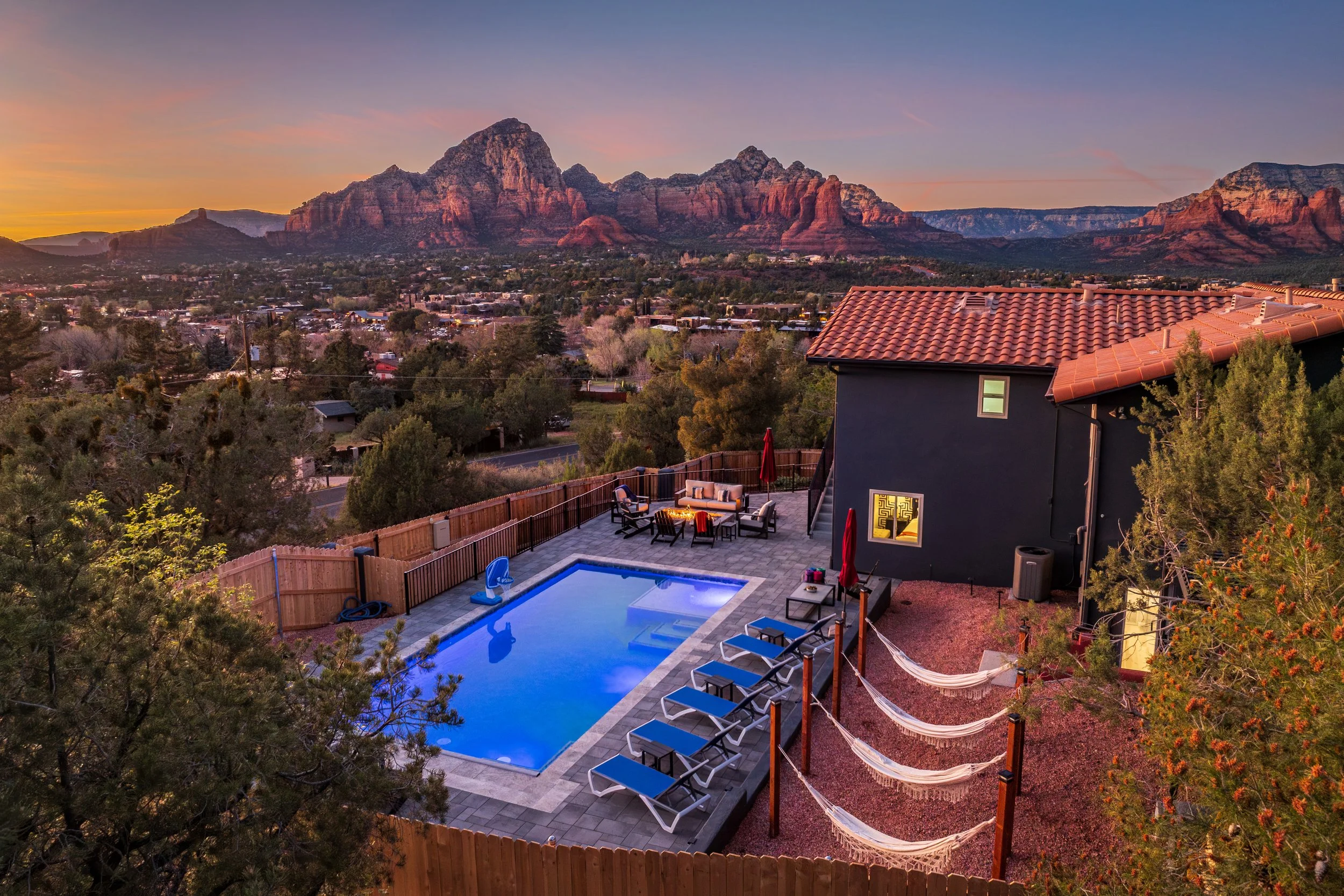 SkyLine Sedona, a five-bedroom Sedona home with a pool, spa and game room