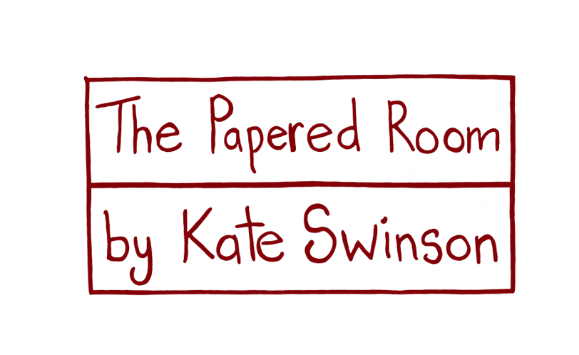 The Papered Room by Kate Swinson, hand drawn wallpaper and fabric