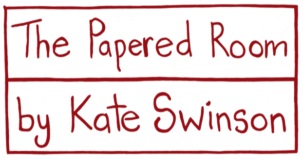 The Papered Room by Kate Swinson, hand drawn wallpaper and fabric