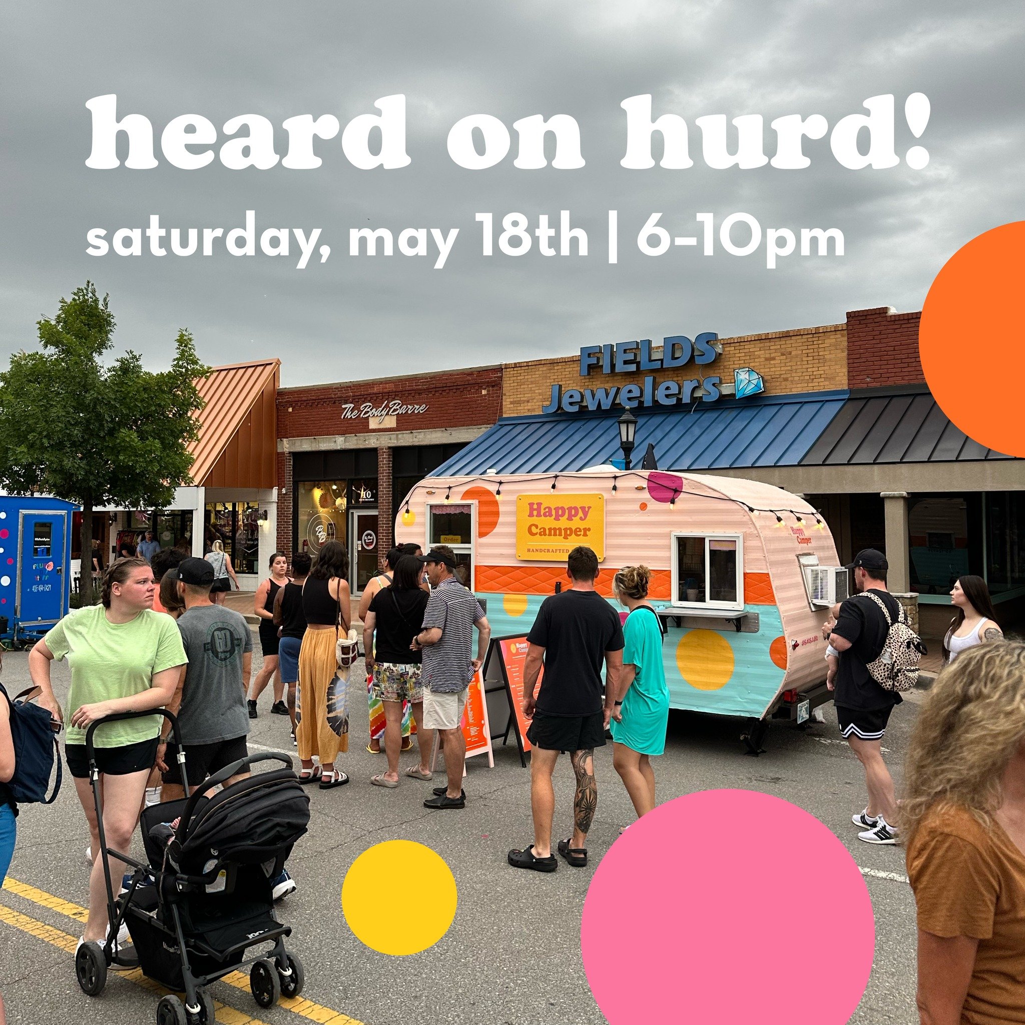 Heard on Hurd is back this Saturday night from 6-10pm in downtown Edmond, and so are we! See you there, happy campers! @heardonhurd 
-
#edmondevents #edmondfoodies #okcfoodies #heardonhurd