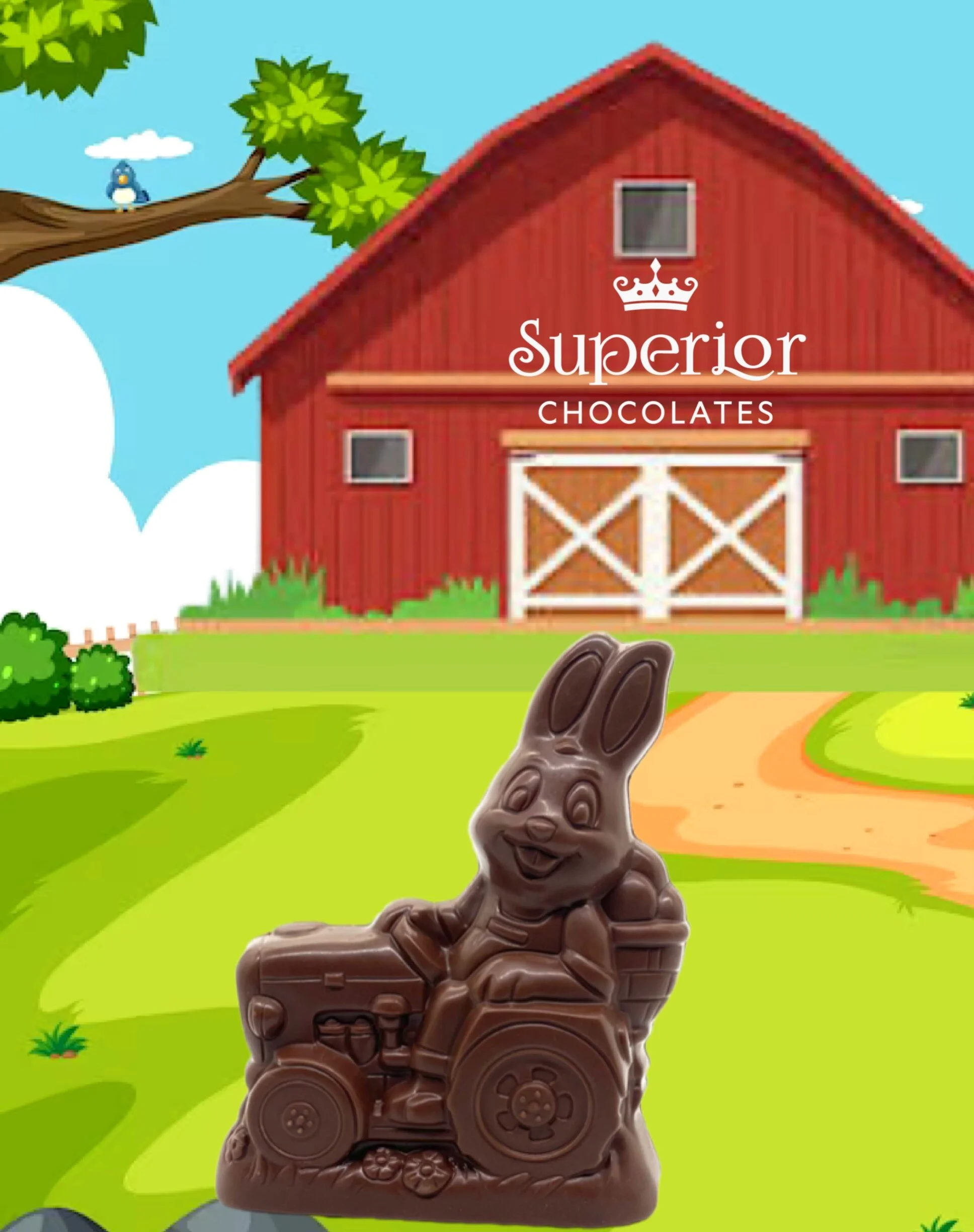 Bunny with Tractor 7oz