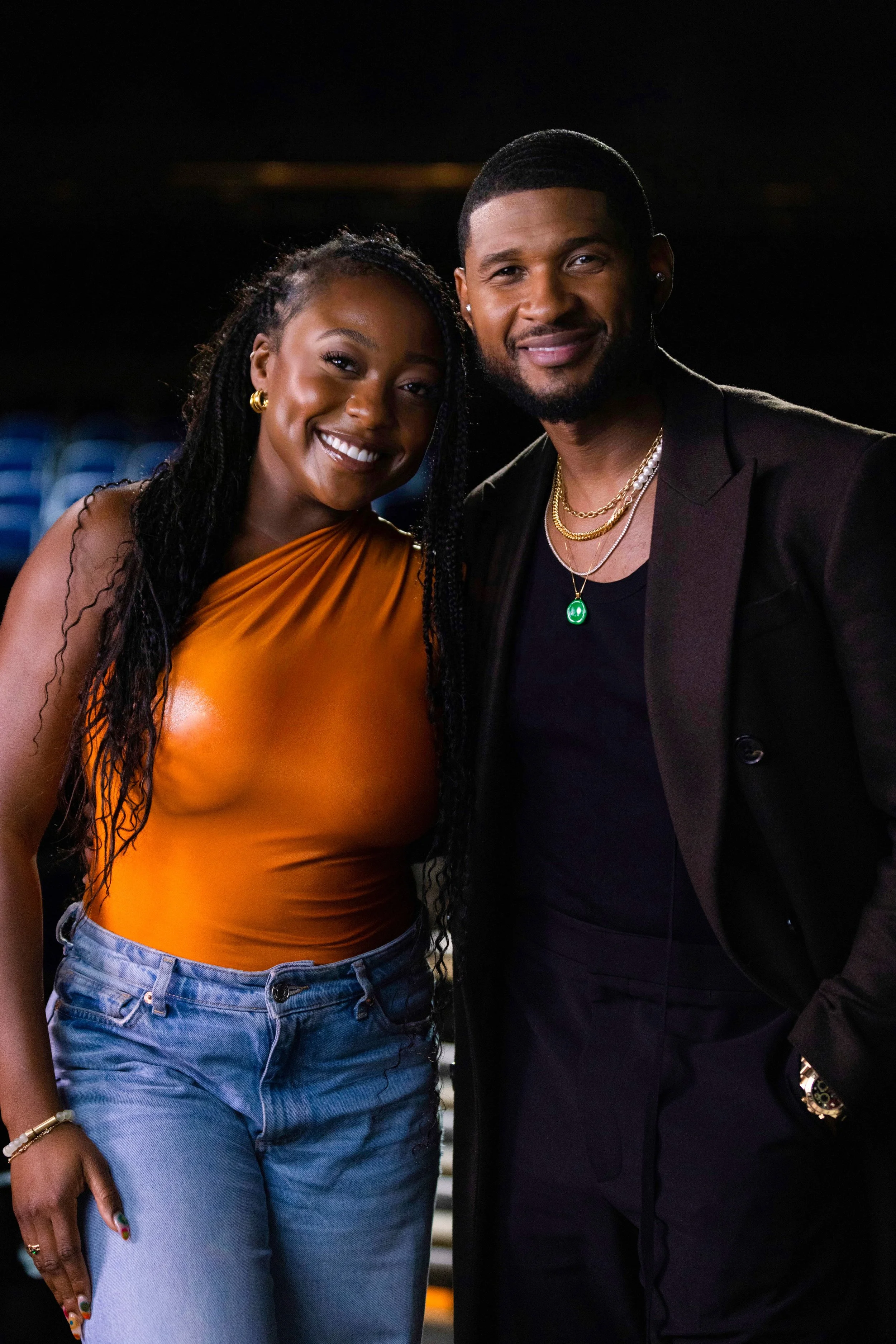 Usher Raymond and Dolapo Sangokoya on the set of 'My Way' 25 Mini-Doc