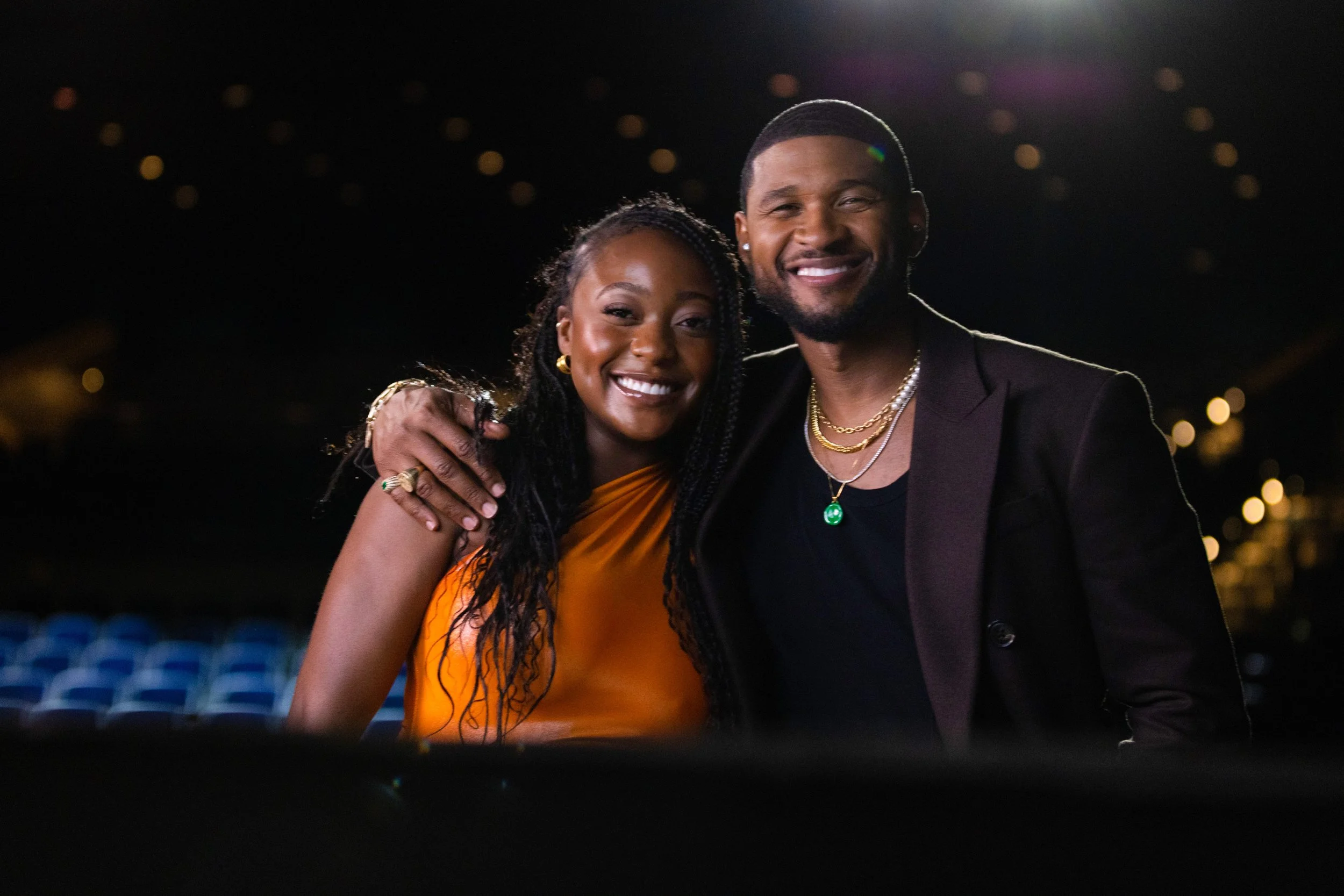 Usher Raymond and Dolapo Sangokoya on the set of 'My Way' 25 Mini-Doc