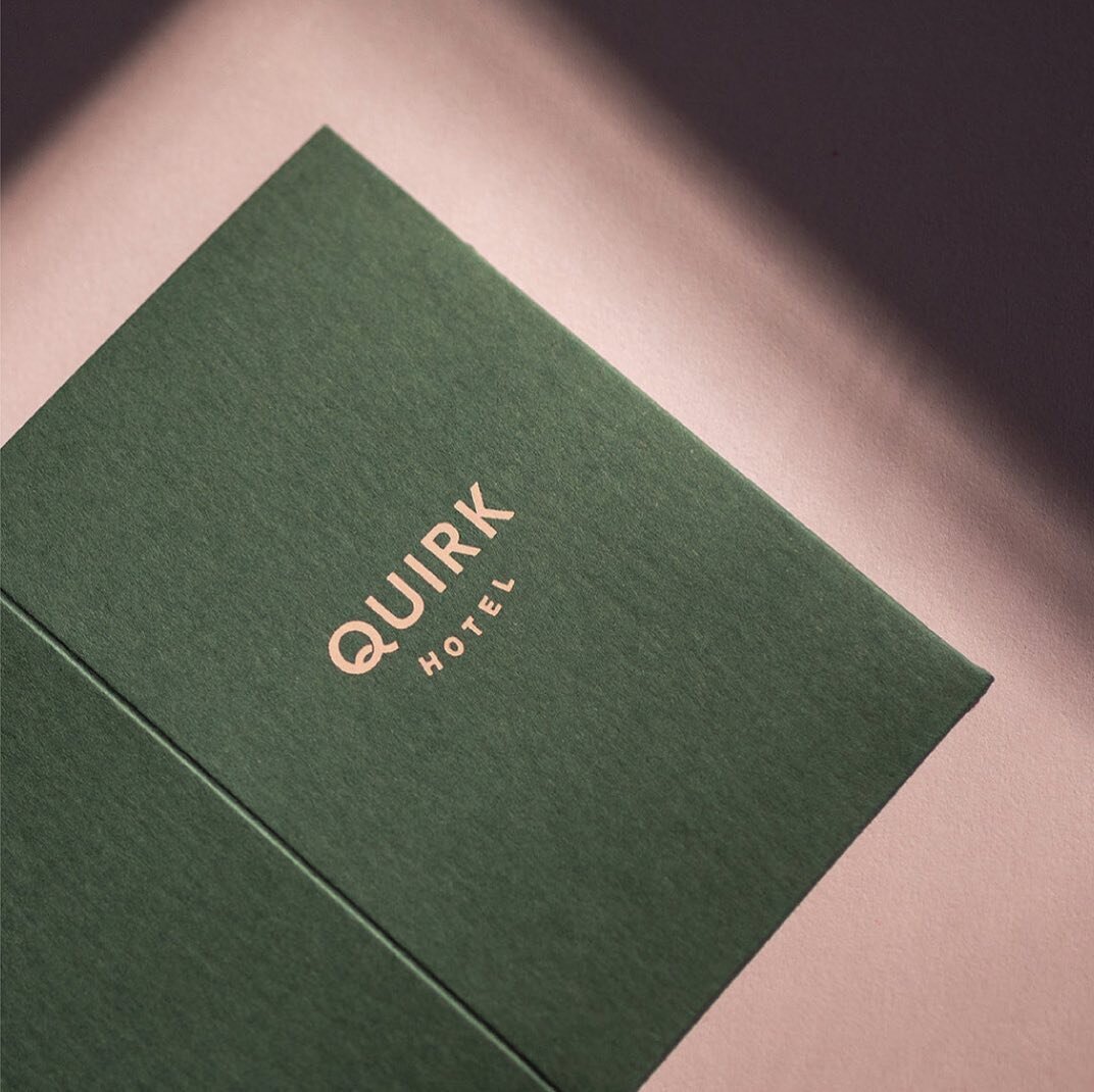 One of the reasons we love working with hospitality brands is the number of touch points involved in the design. Designing this key sleeve for @quirkhotelrva allowed us to pull in some accent colors and play with paper texture and color contrast. 💫