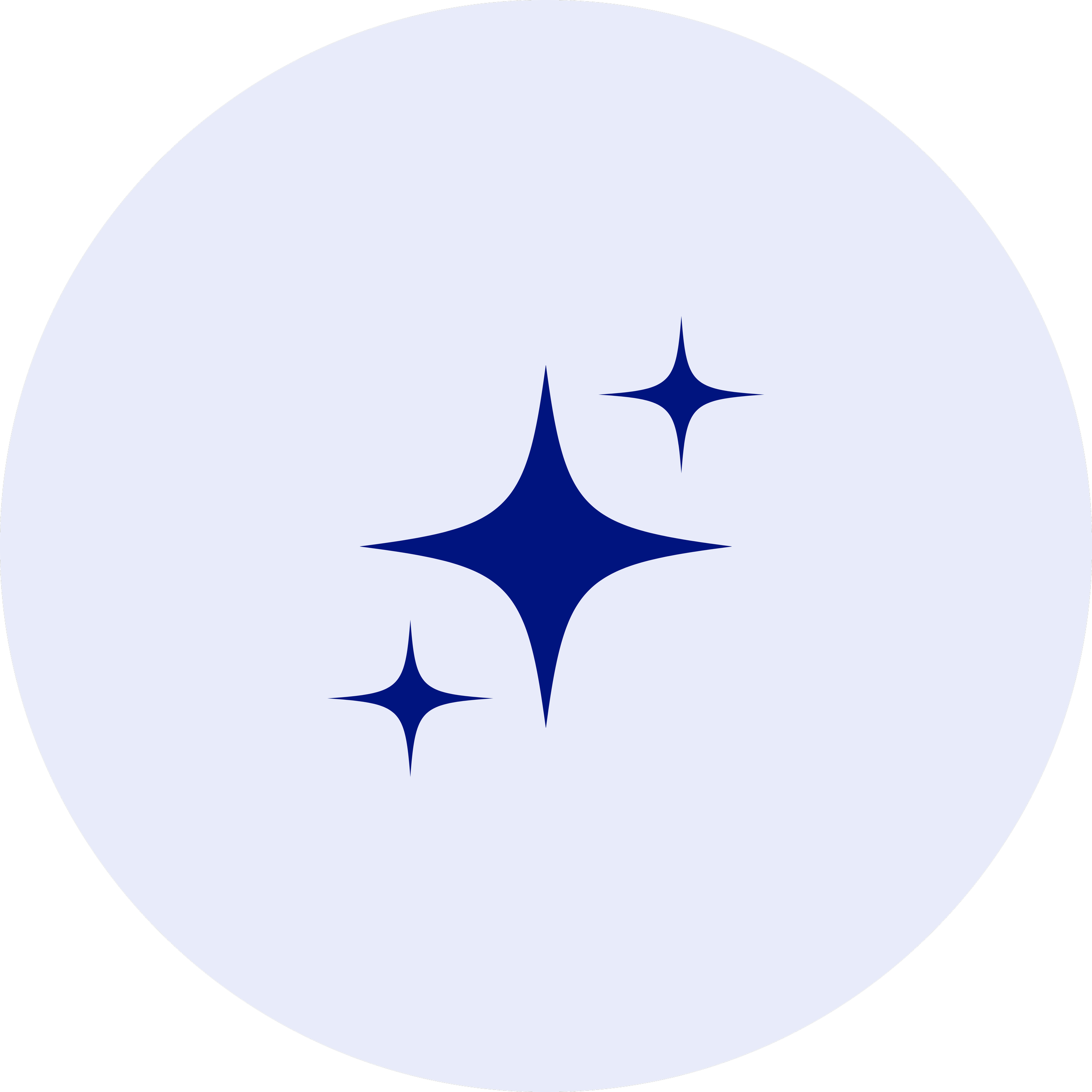 Three dark blue stars in a light blue circle
