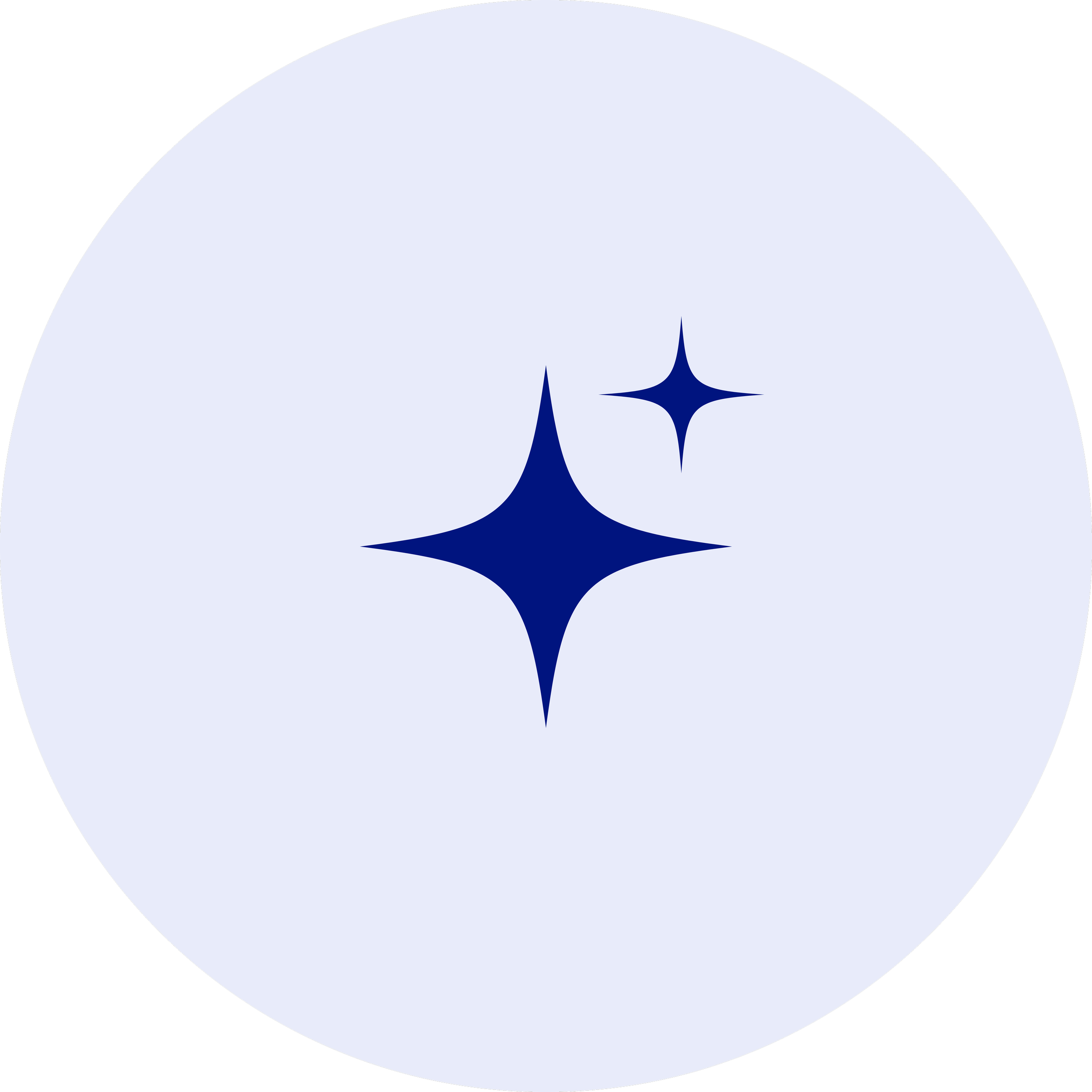 Two dark blue stars in a light blue circle