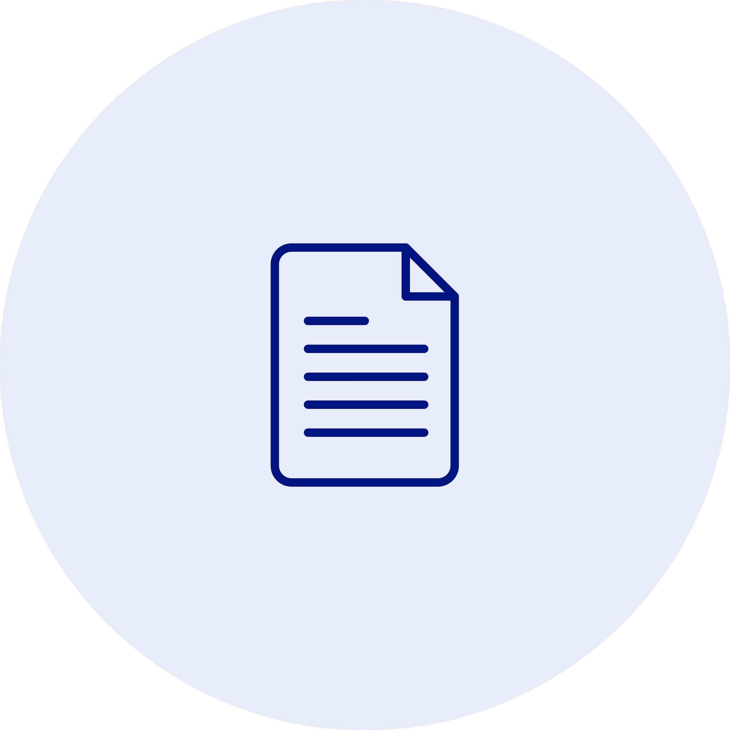 Dark blue document in a light blue circle