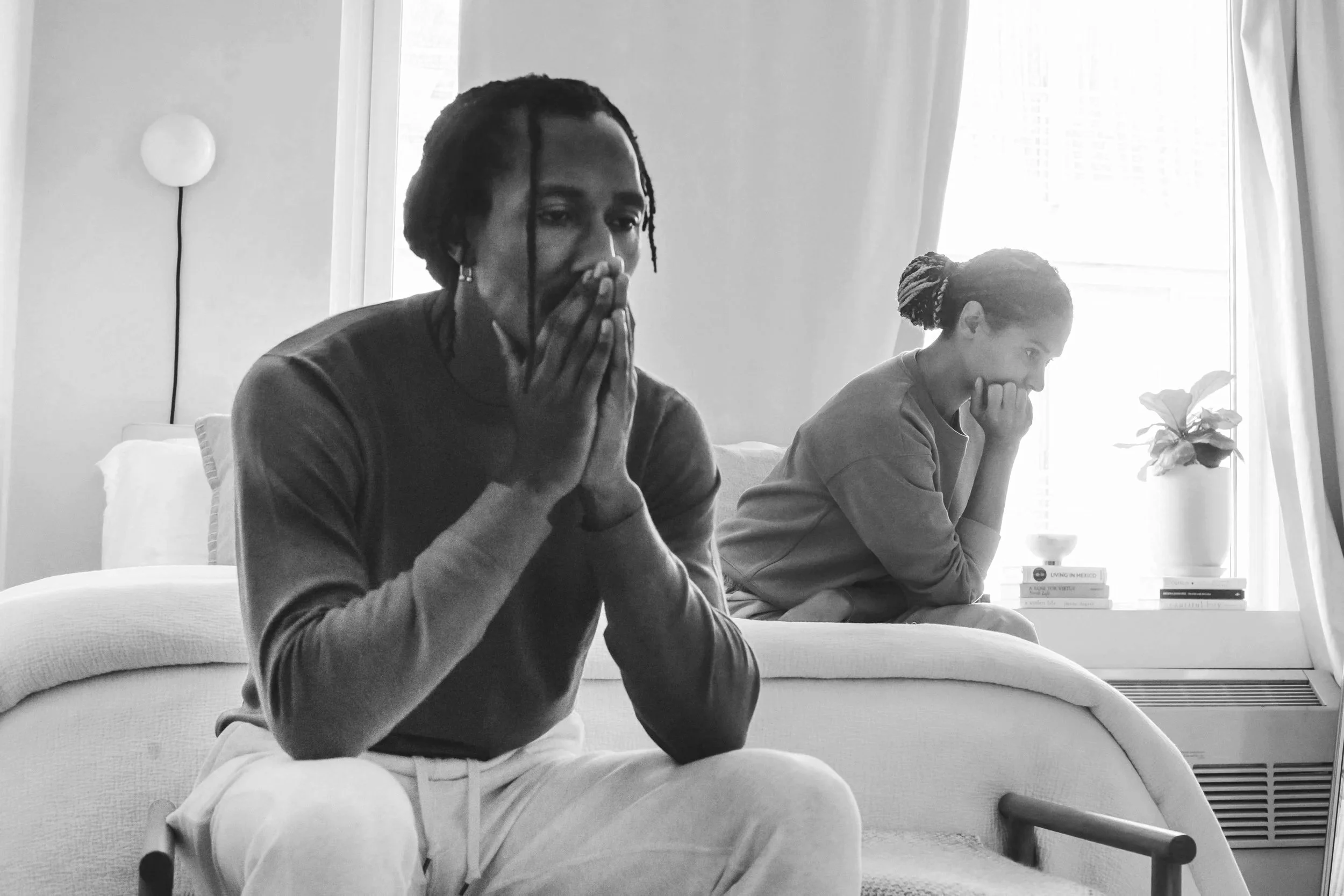 Black and white photo of Couple discussing affair.jpg