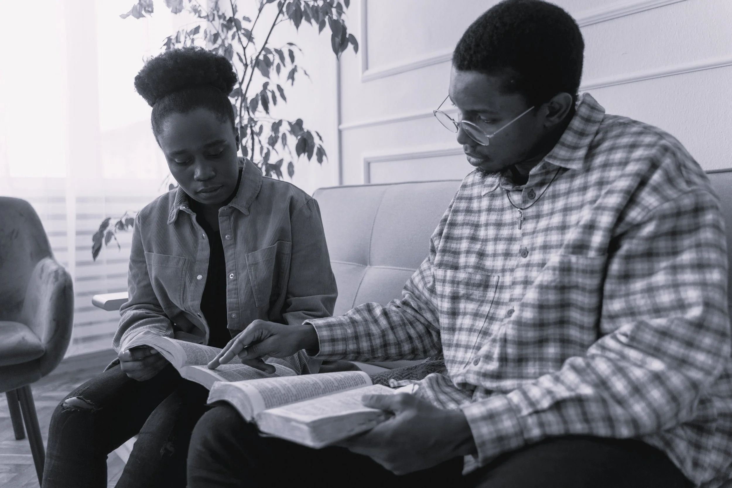 Couple reading bible