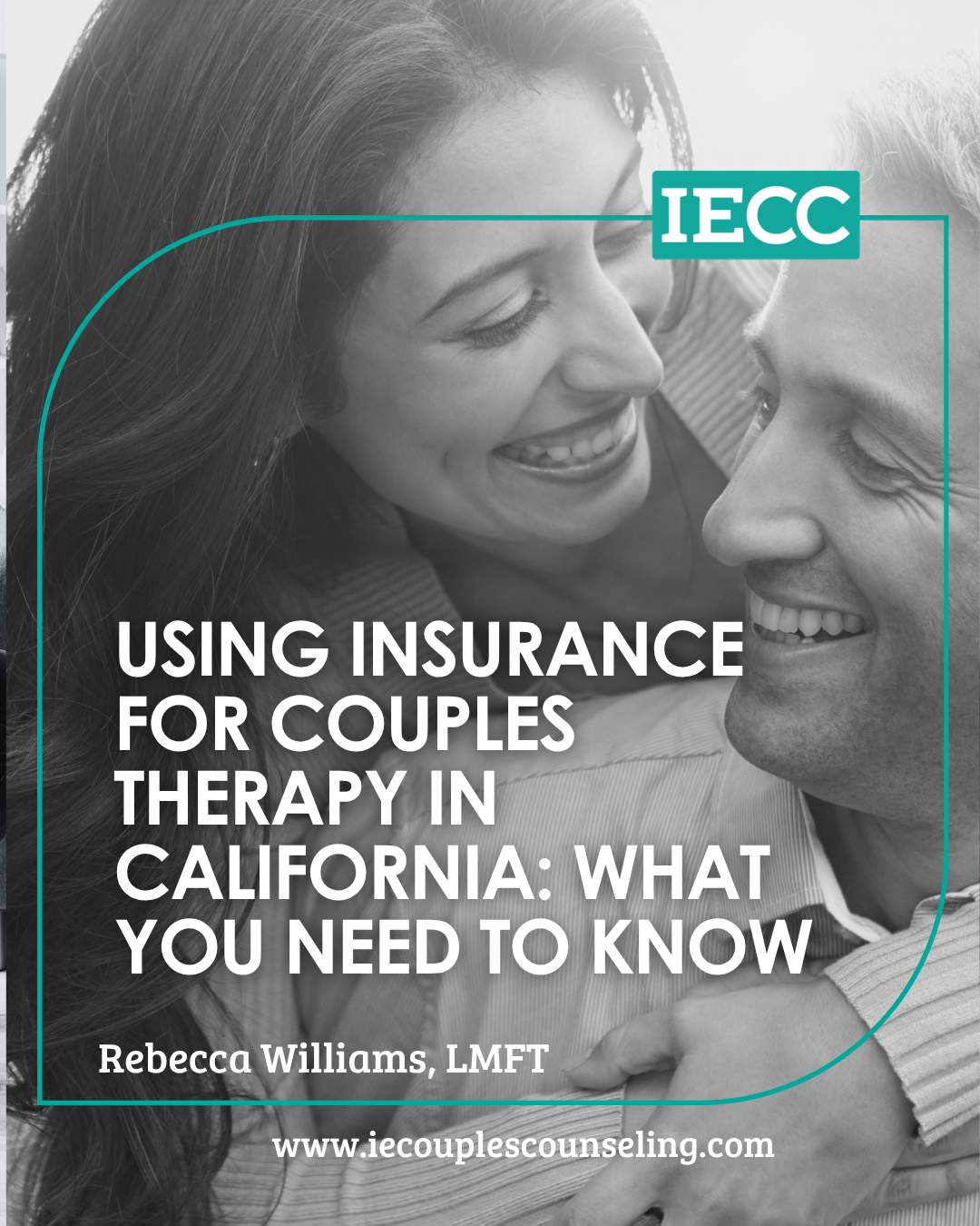 Black and while photo of couple smiling at each other couples therapy in California