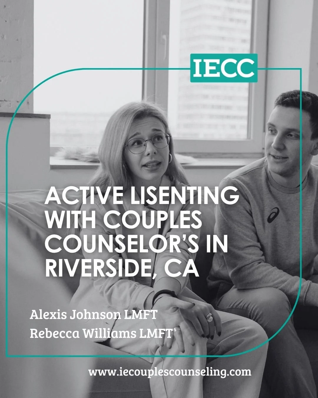 Black and white photo of couples in couples therapy active listening