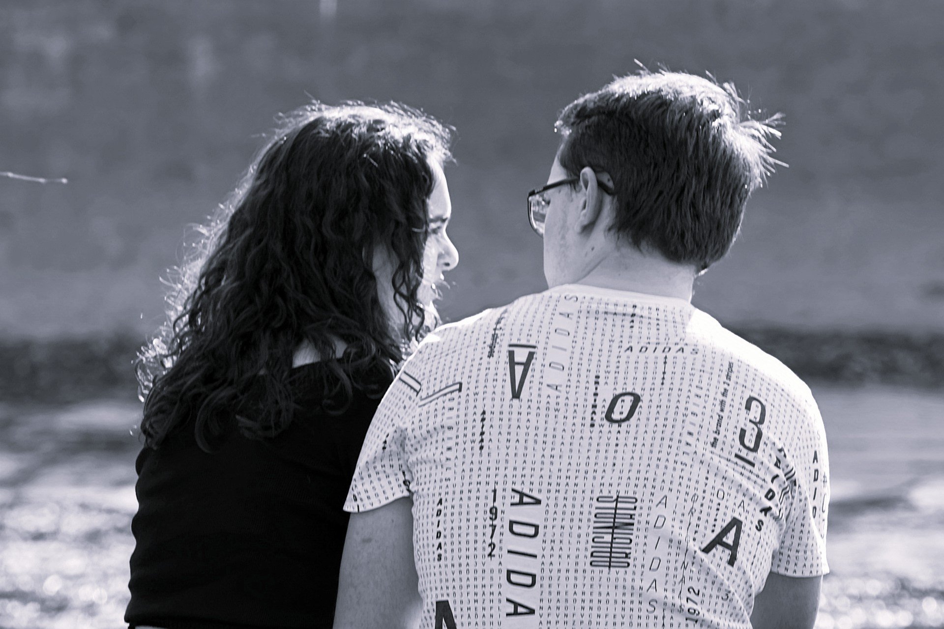 Couple sitting and talking