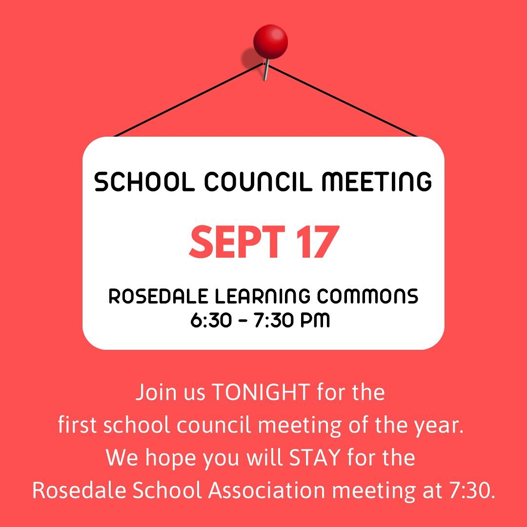 First RSC and RSA meetings are tonight! Hope you can join us, all parents &amp; guardians welcome (kids too!).