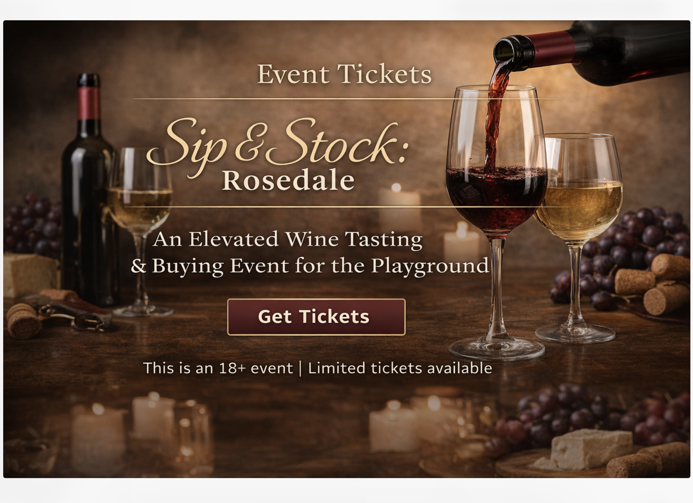 Event Tickets – Raise a Glass to Rosedale