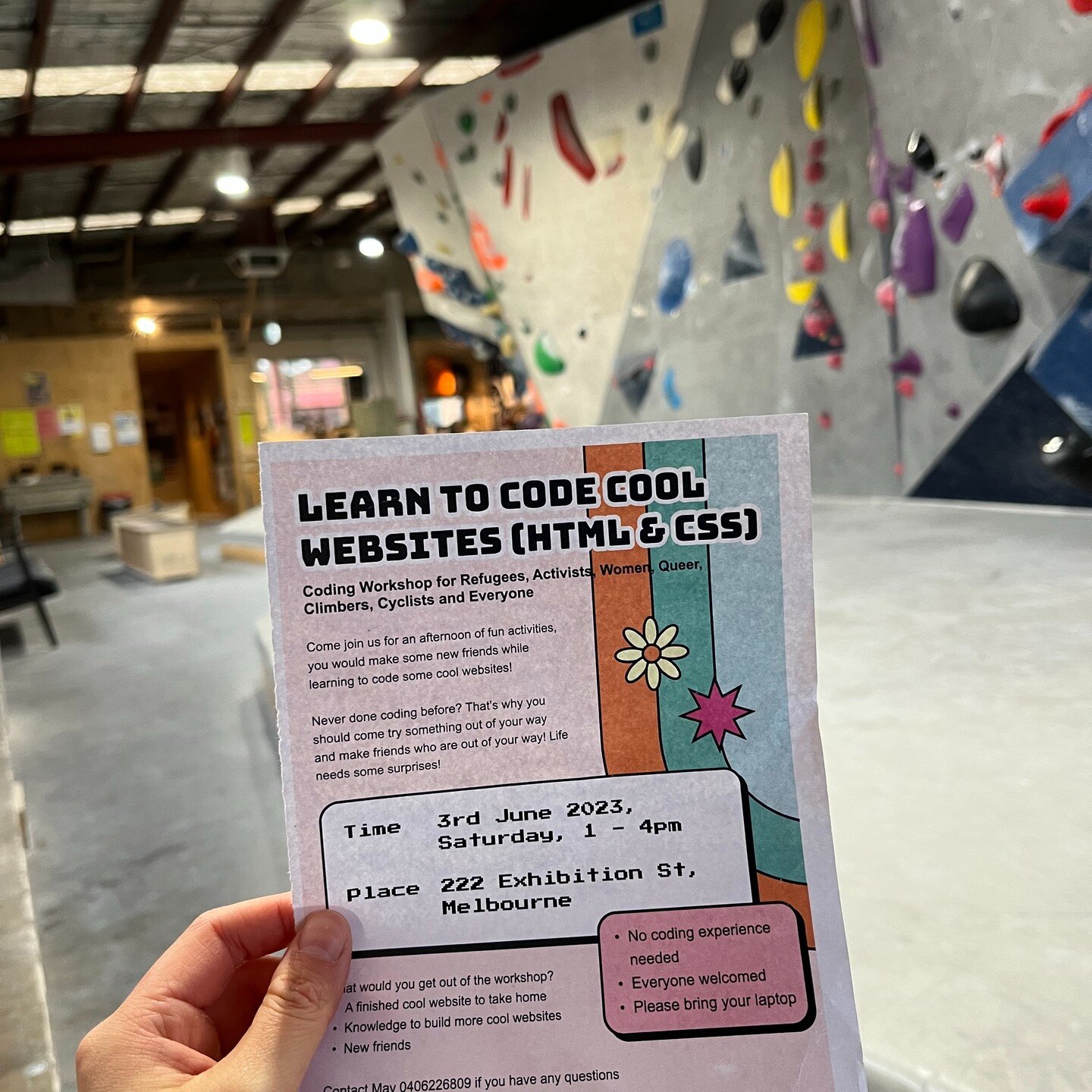 Hi climber friends, what is the best finger exercise? Coding. Come join our coding workshop in between your climbs, exercise the little brains in your fingers and climb smarter next time!

Sign up through our bio link.