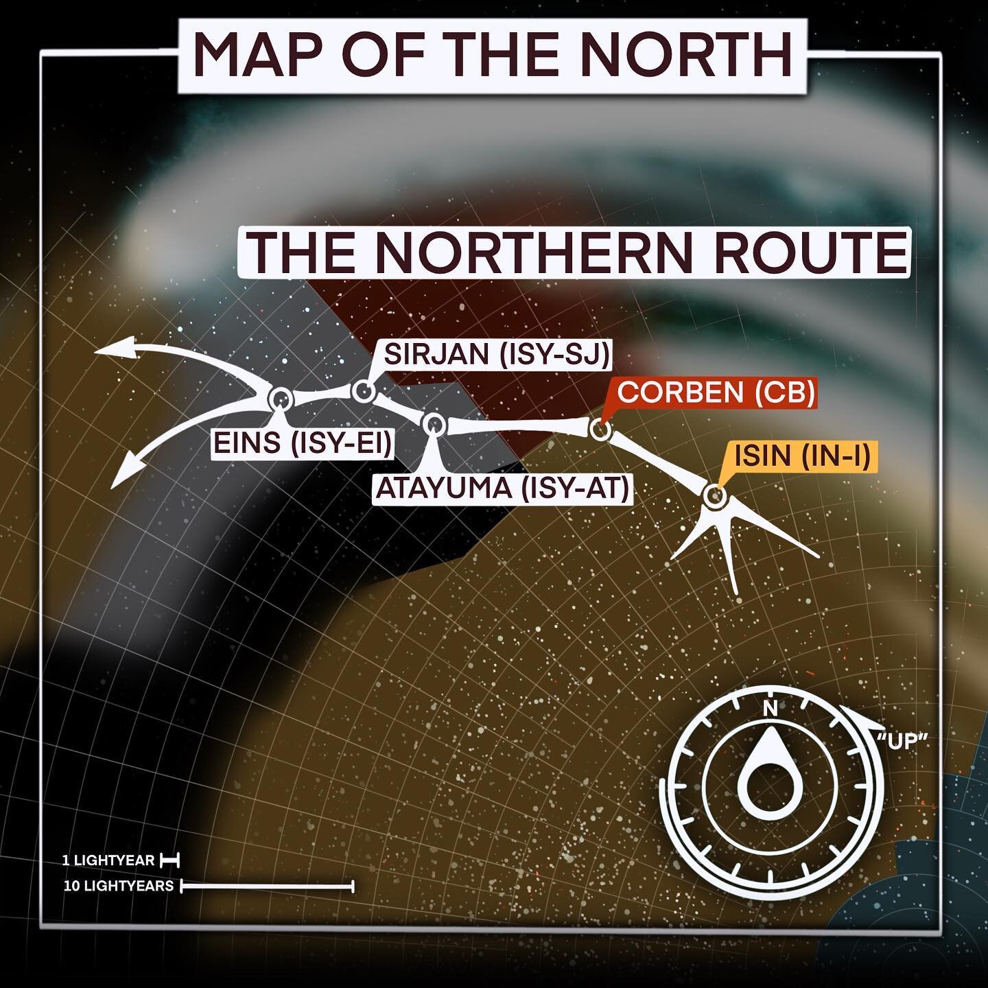 The Northern Route connects the northern systems of the Apeilous to the newly re-discovered civilizations in the outer rim. The route passes through a contested system and no less than three independent systems.

#scifi #scifibooks #scifibook #scifin