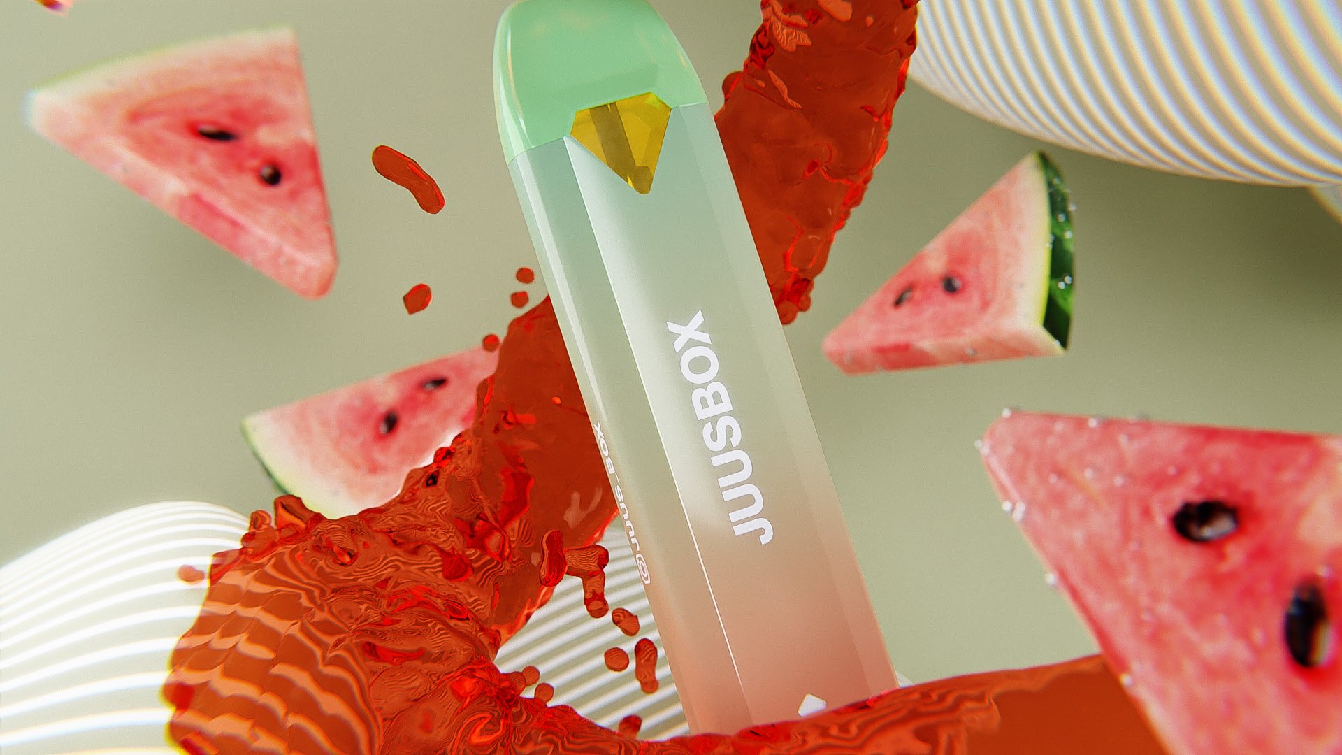 JUUSBOX watermelon fluid simulation