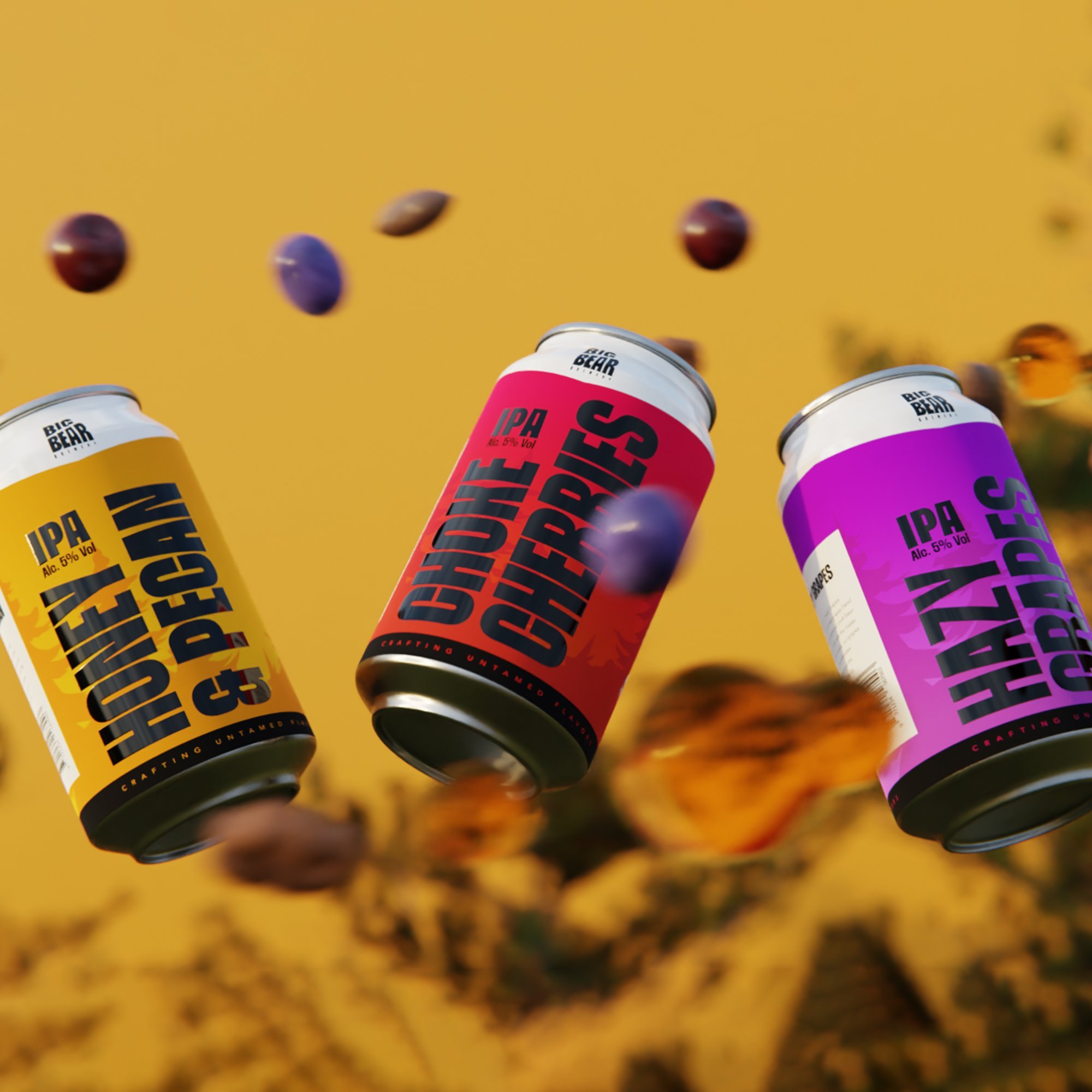 BIG BEAR Brewery floating flavours render