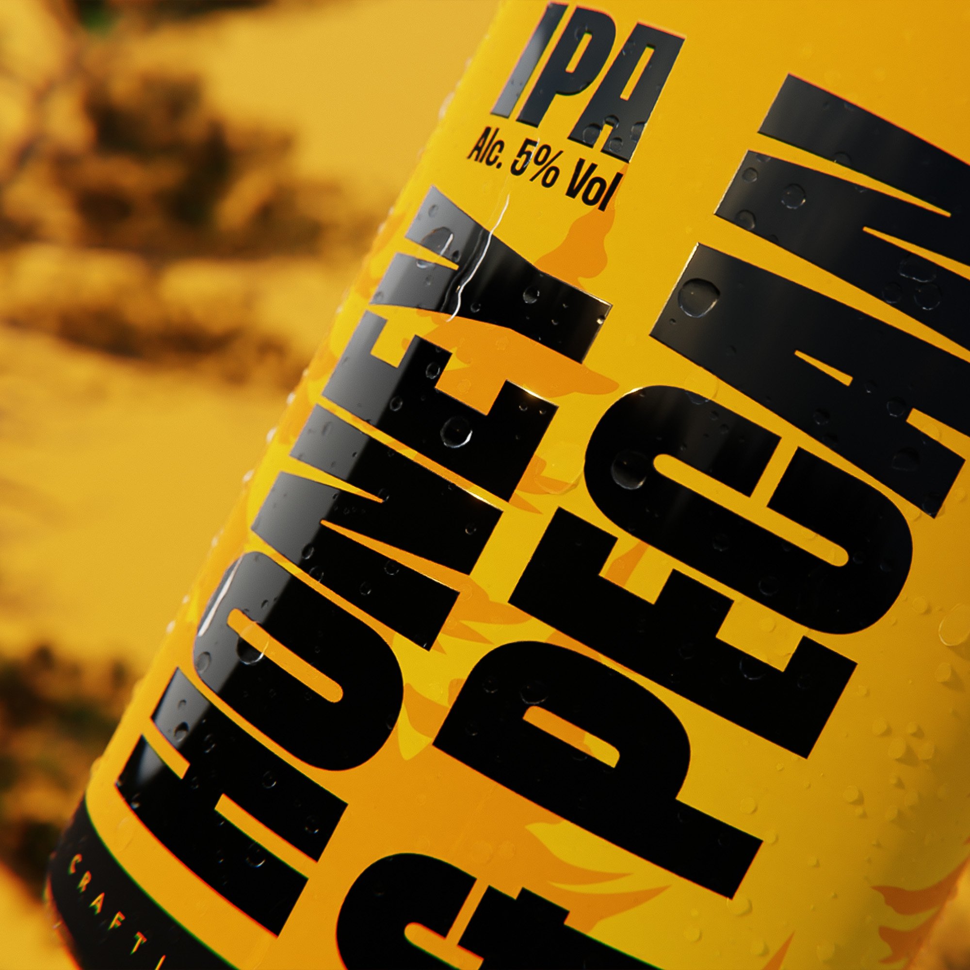BIG BEAR Honey and Pecan design close up render