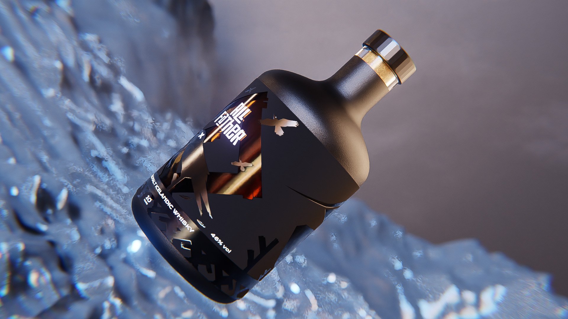 ALL FATHER bottle spin render
