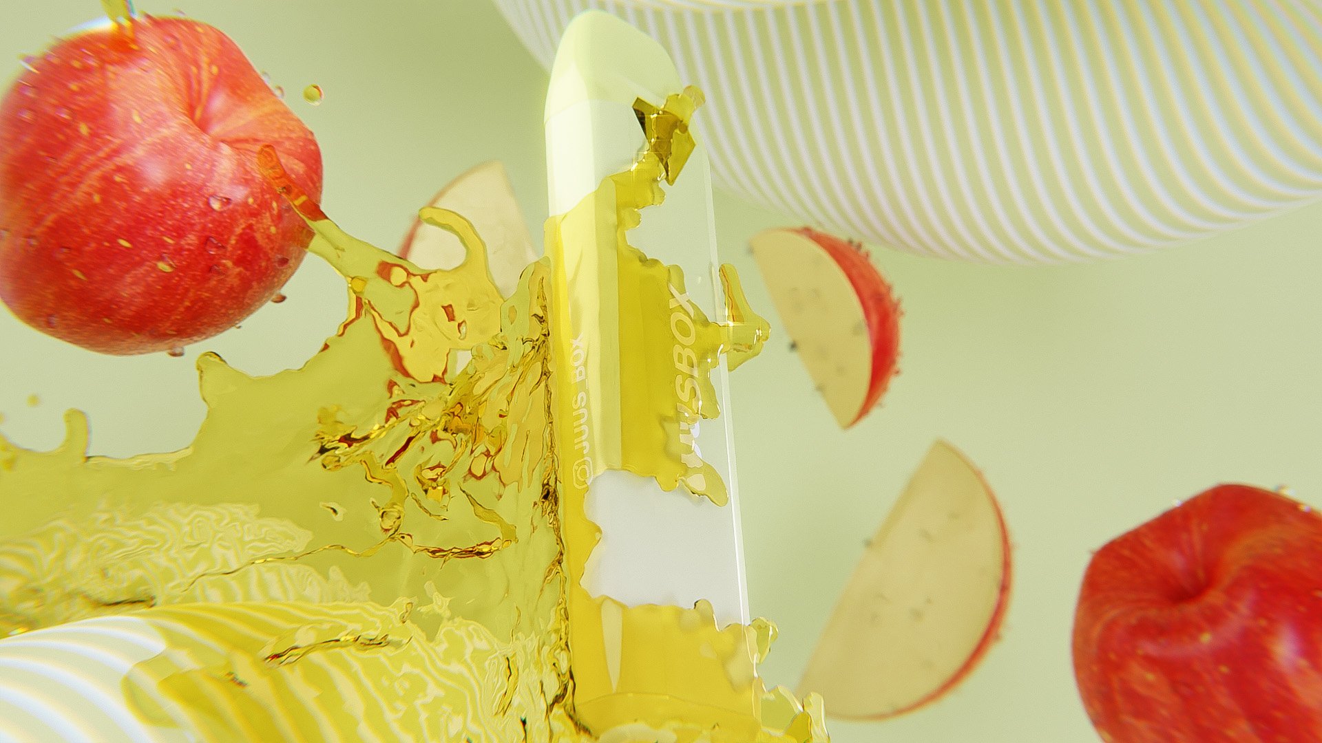 JUUSBOX apple splash render