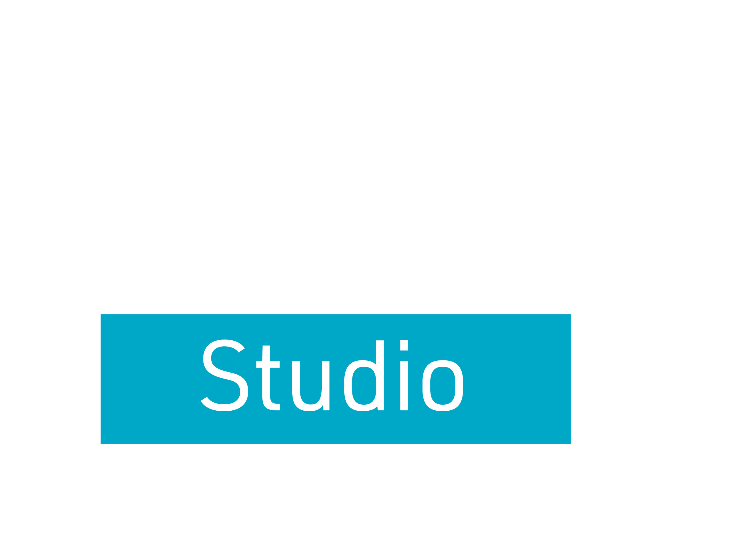 Logo with the words 'Redemptive Business' in white text on a black background, and a blue rectangle with the word 'Studio' in white text.