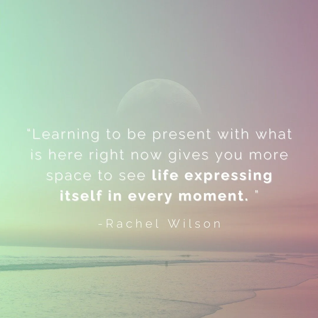Life is happening right now.
Anxiety wants us to project into the future to make sure we will be okay then.
It makes us believe that our external world needs to be a particular way for us to be okay.
It pulls out of our embodied experience to live