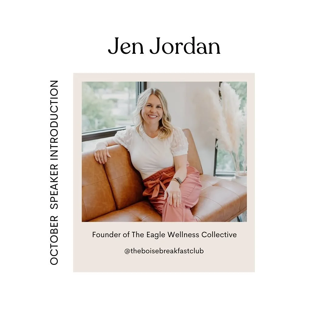 Meet our October speaker: Dr. Jennifer Jordan (@eagle.wellness.collective)! ✨🎤
&nbsp;
Jen is on a mission to help women recognize and recover from burnout, because the truth is&hellip; success should feel sustainable, not exhausting💛
&nbsp;
She&rsq
