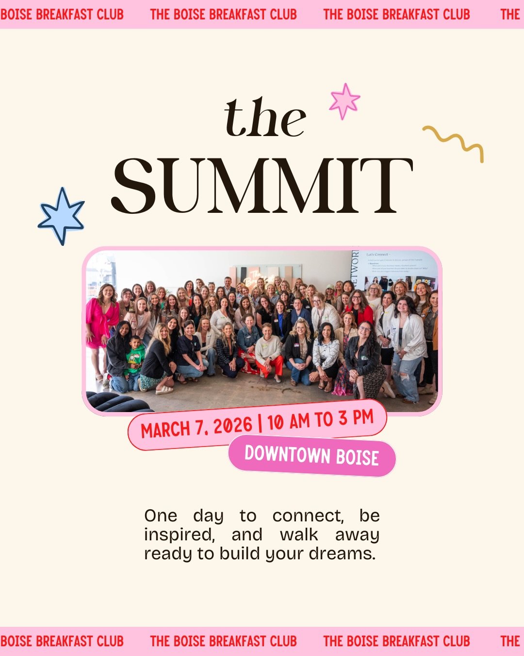 March 7 is about to be unforgettable 💖

We&rsquo;re celebrating International Women&rsquo;s Day the only way we know how... by bringing the most ambitious women in Boise together for a day that&rsquo;s equal parts powerful and fun.

Here&rsquo;s wha