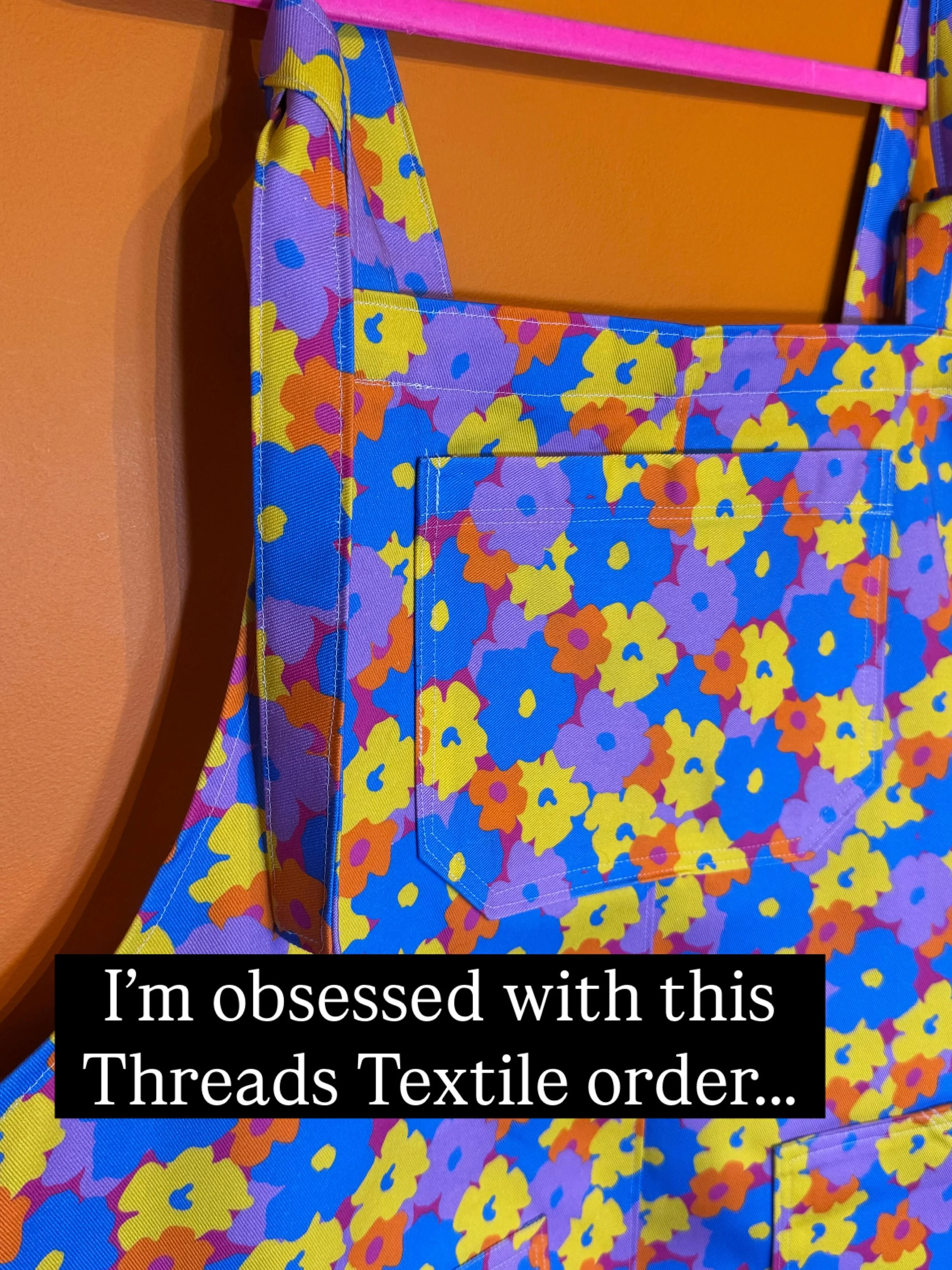 I love the design your own garment system it means I get to play with so many of my fabric designs, find new favourites and it allows everyone to wear the design that speaks to them most! 
@vintagelittlefairy chose this design at the Threads Textile 