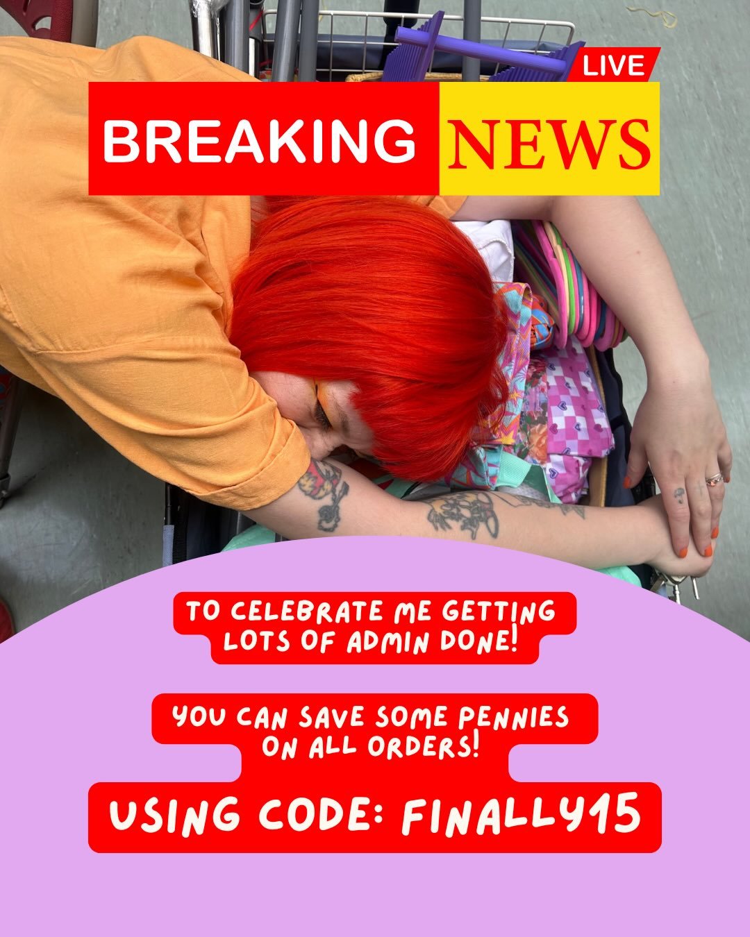 I finally did lots of admin stuff done, lots of items have been uploaded on my website so to celebrate 🥳 you can save some pennies on all order over on my website using code: FINALLY15 

Yes that means you can grab 15% off everything from scrunchies