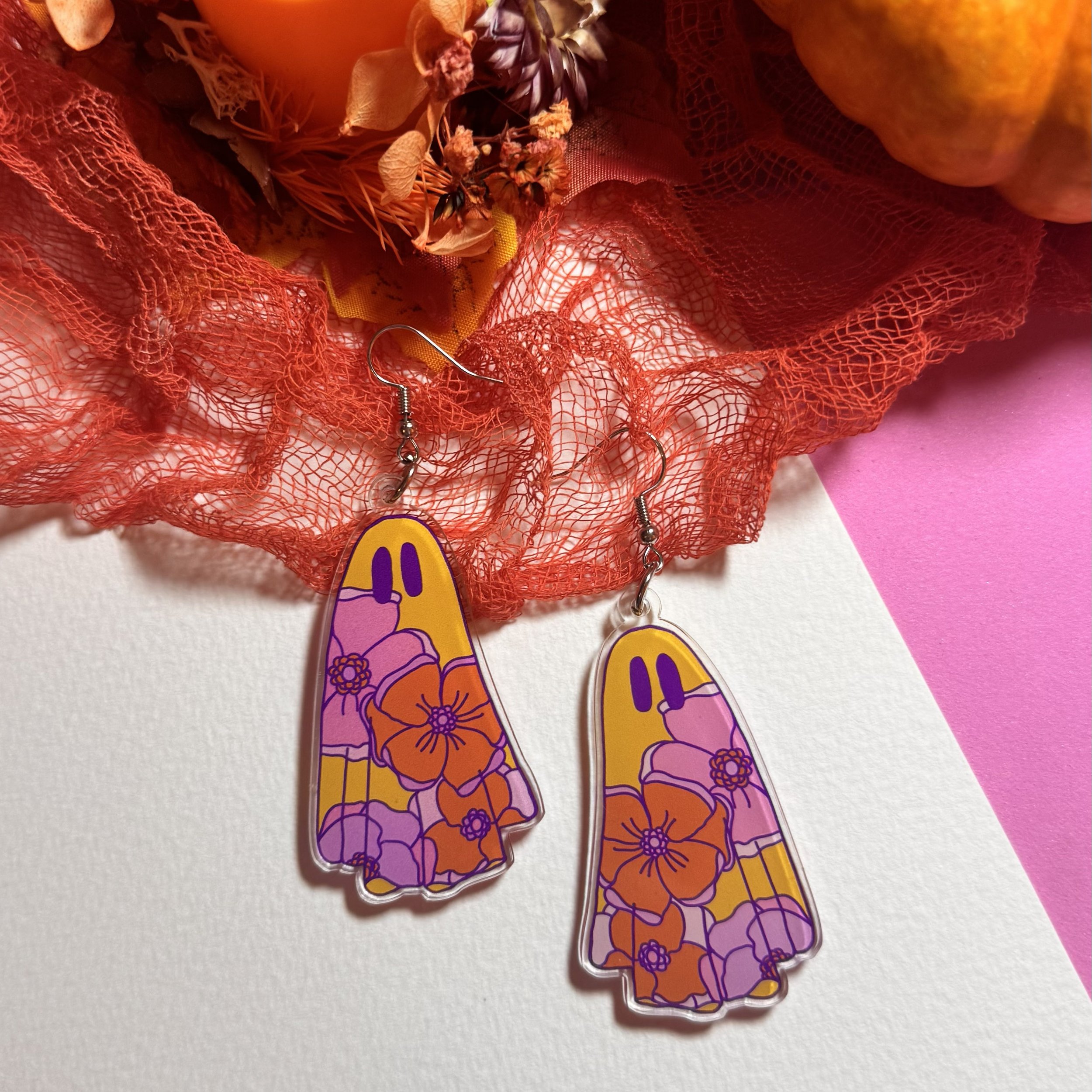 Acrylic Ghost Earrings