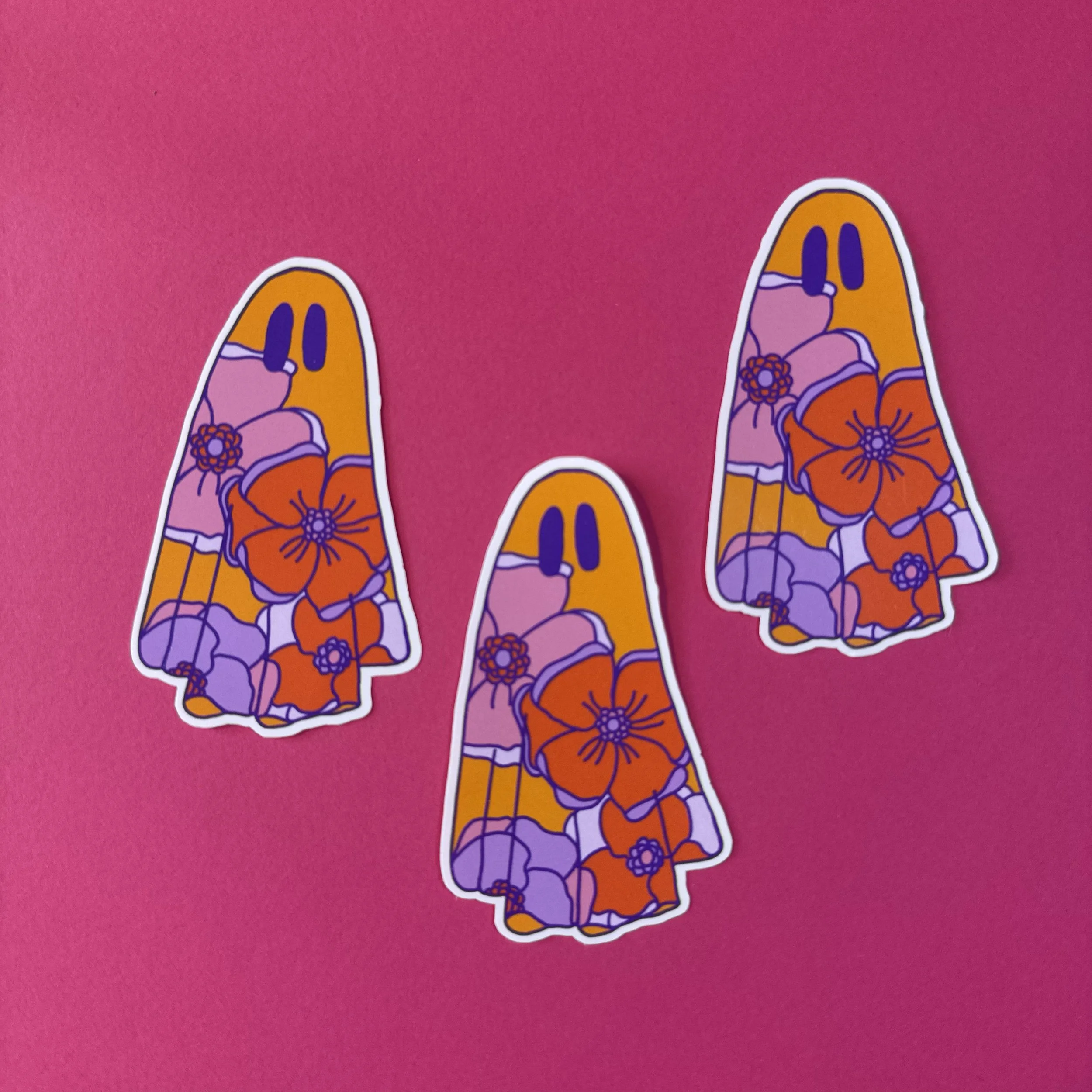 Floral Ghost Sticker