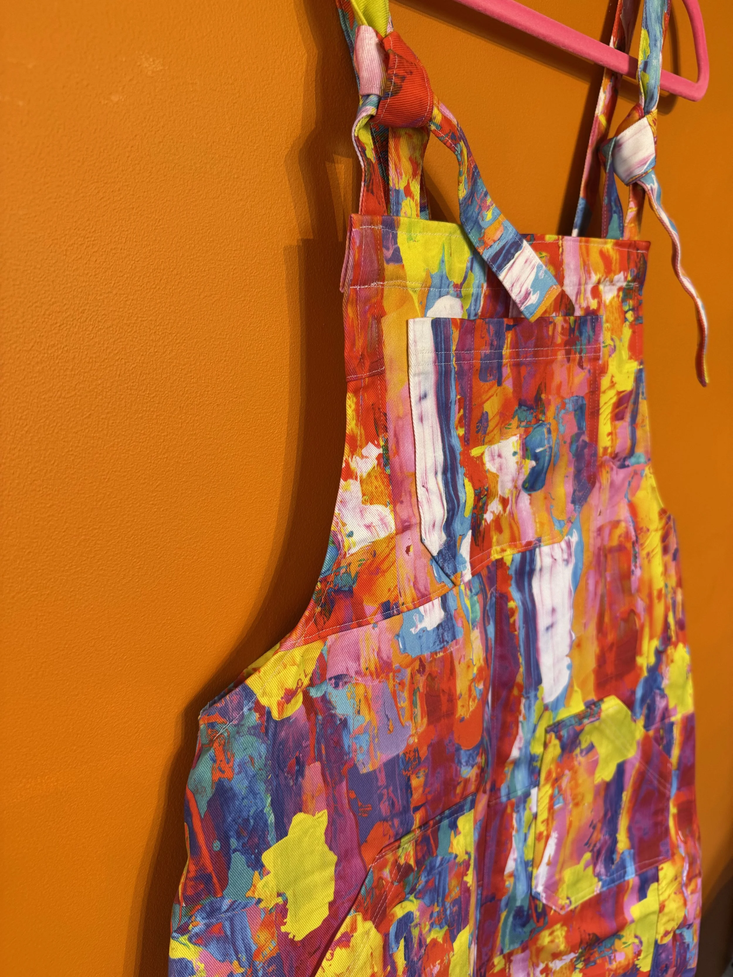 Rainbow Patchwork Pinafore - Size M