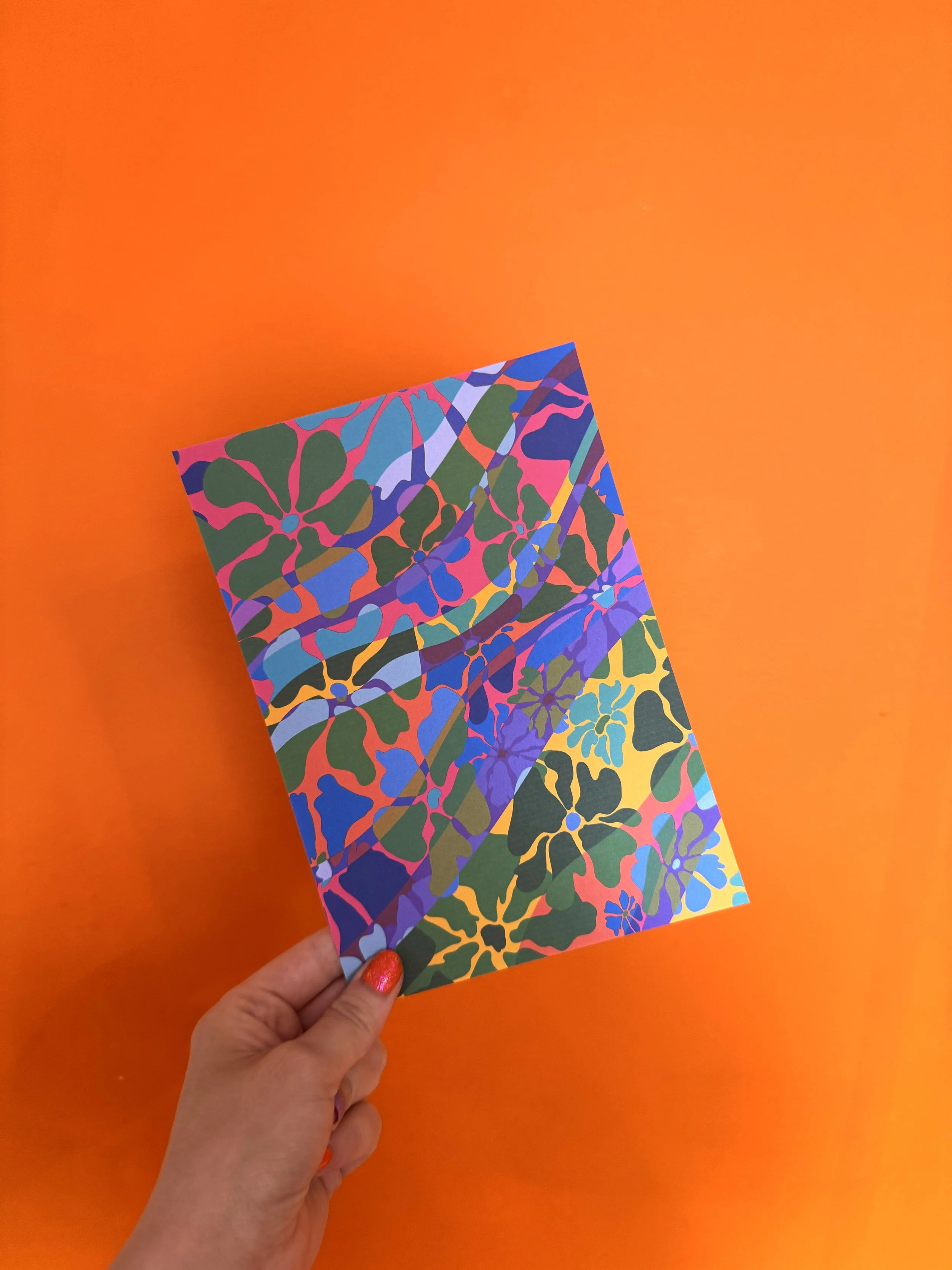 Rainbow Floral Petal Art Print