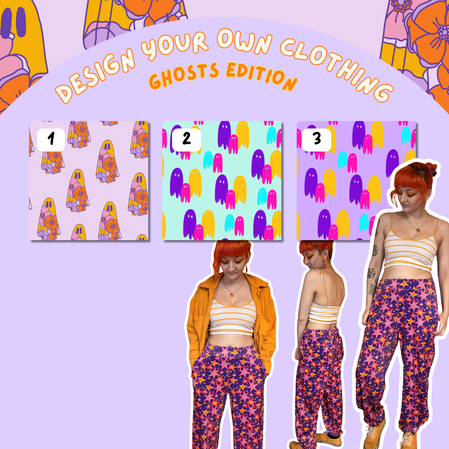 Design Your Own - Ghosts Fleece Jogger