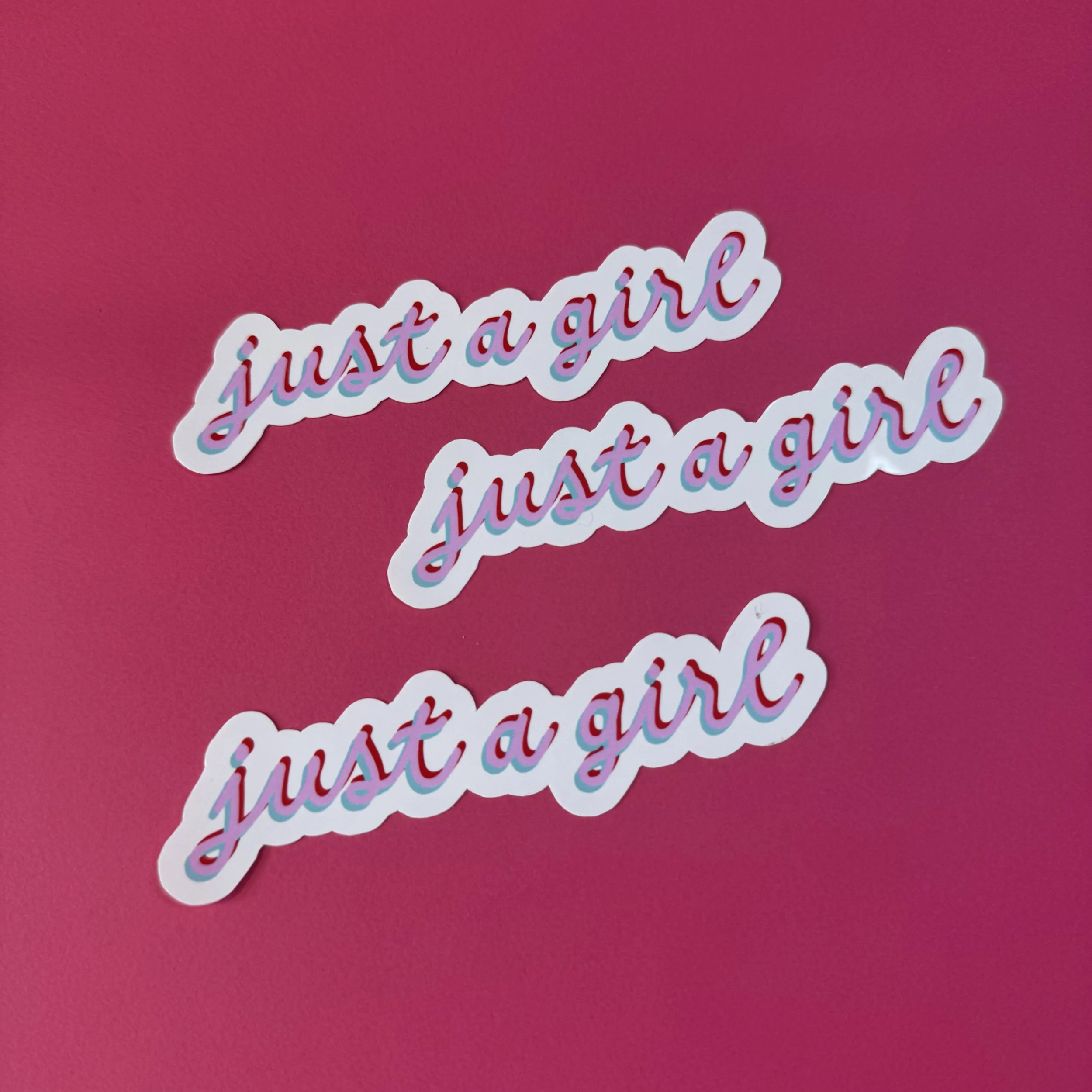Just A Girl Vinyl Sticker
