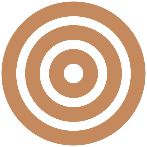 Target with concentric circles in black and brown.