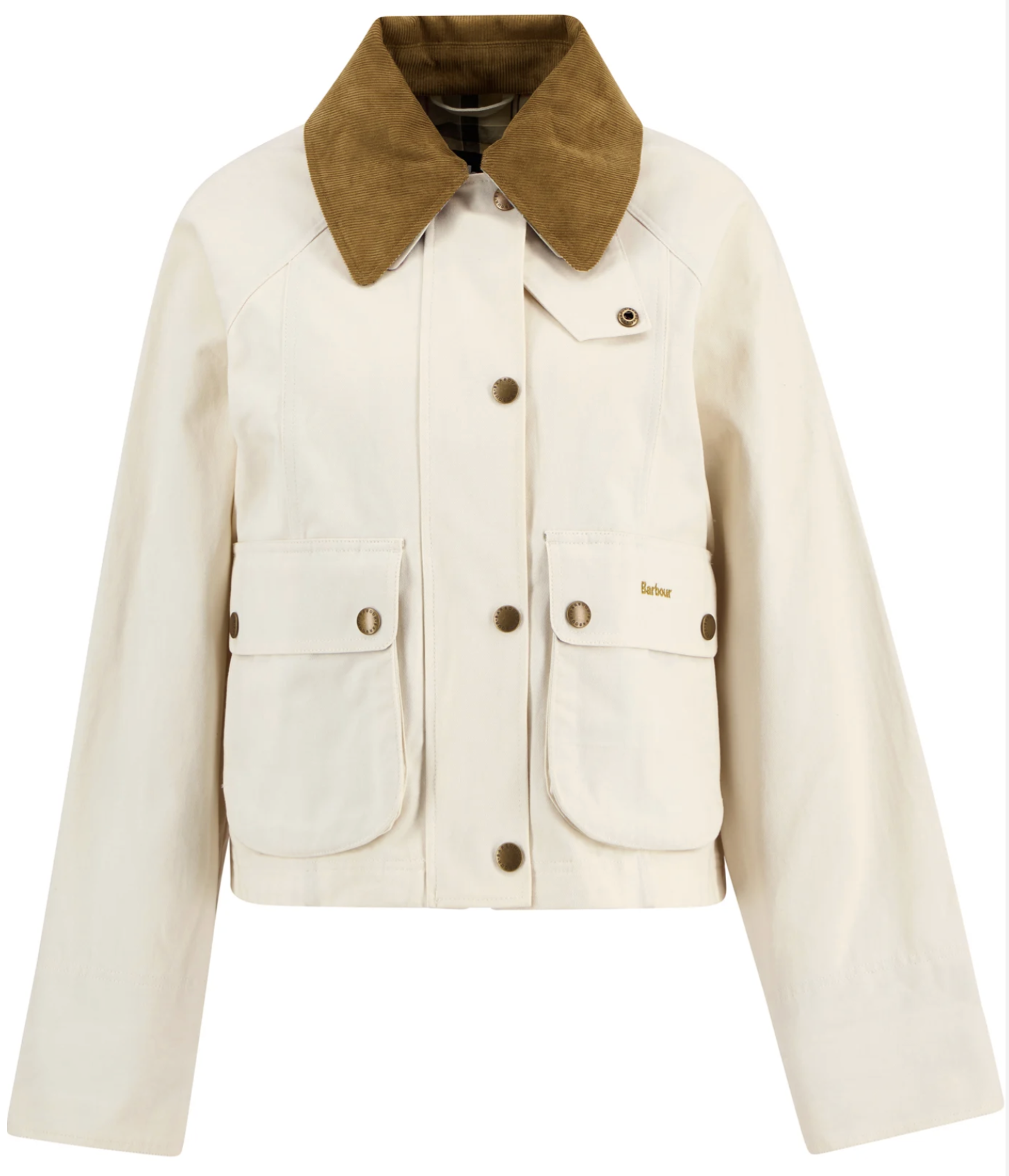 Barbour Cropped Beadnell Casual Jacket Light Pearl