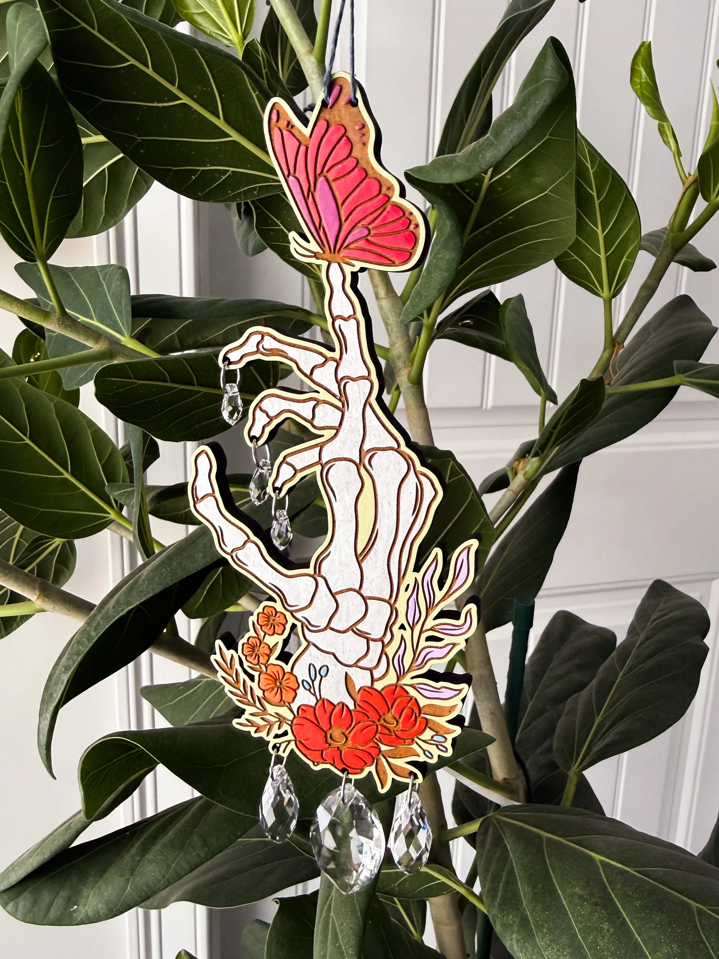 Skeleton Hand Suncatcher